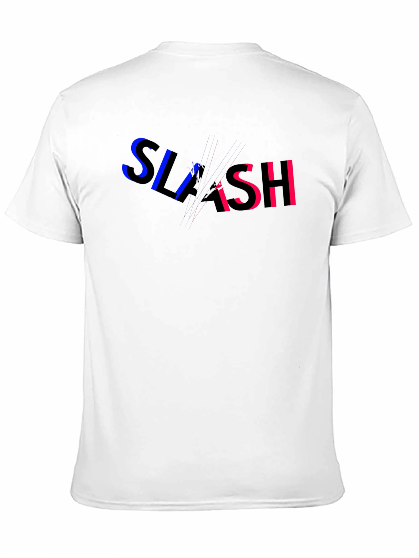 Slash Graphic Print Black T-Shirt