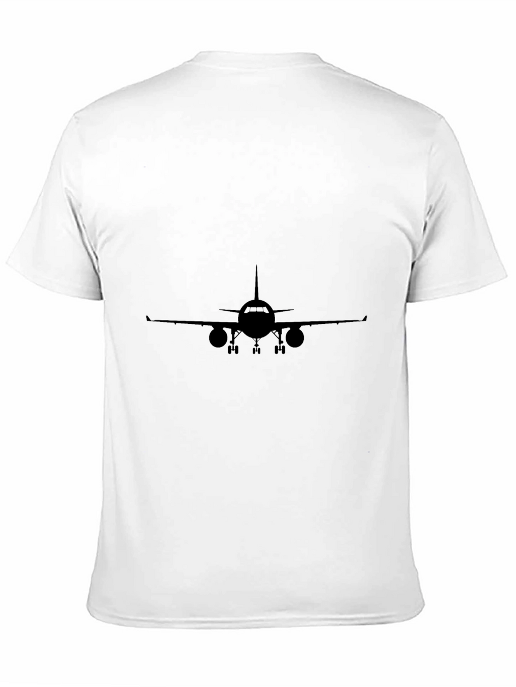 Airplane Silhouette Black T-Shirt