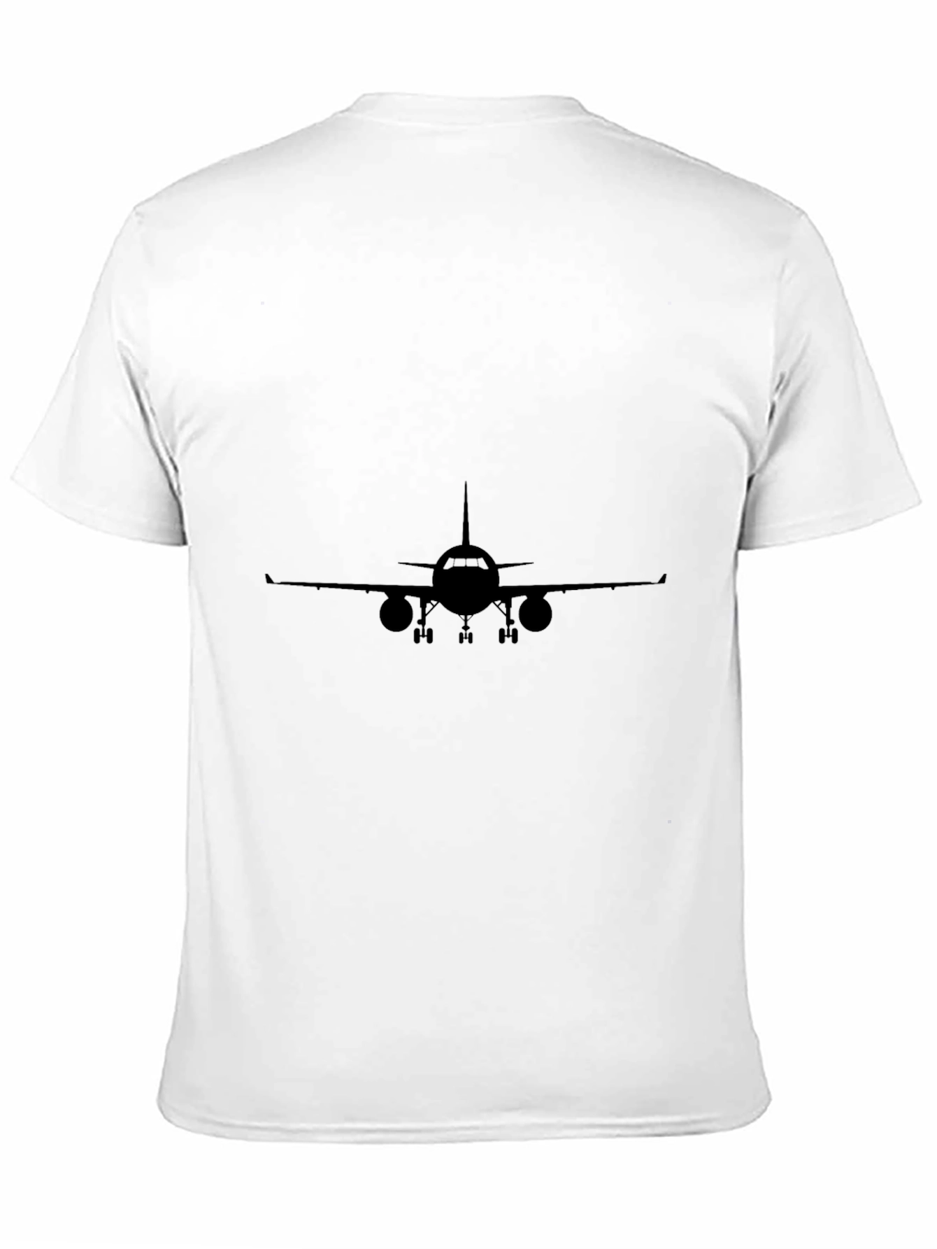 Airplane Silhouette Black T-Shirt