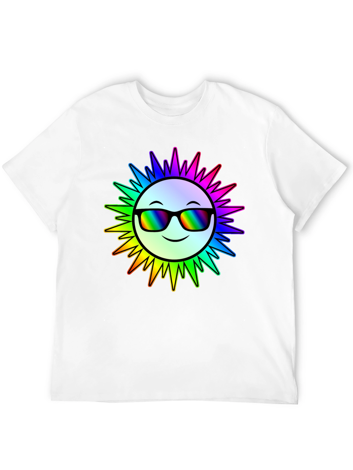 Rainbow Sun Graphic T-Shirt - Stylish & Unique