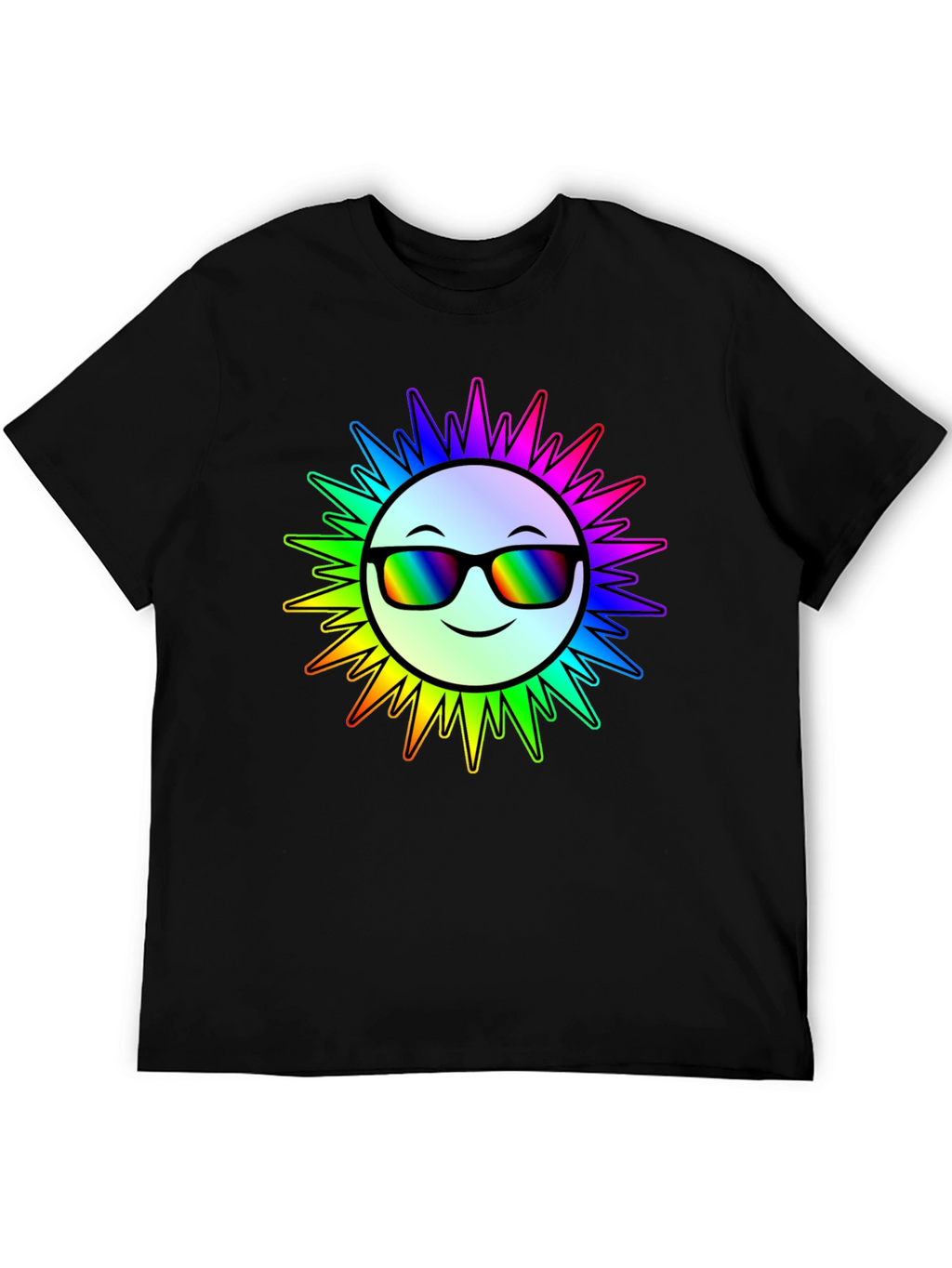 Rainbow Sun Graphic T-Shirt - Stylish & Unique