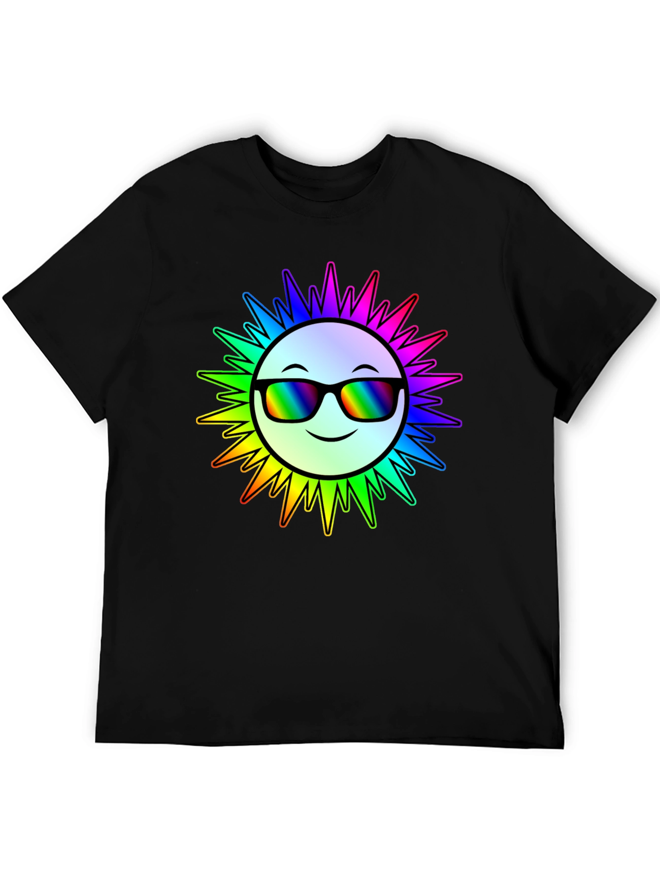 Rainbow Sun Graphic T-Shirt - Stylish & Unique