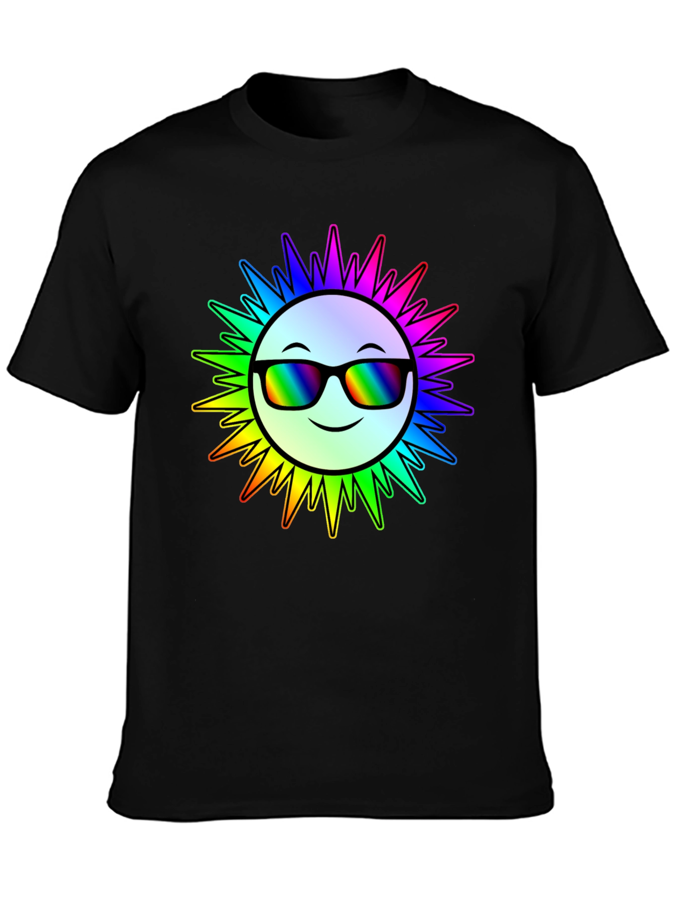 Rainbow Sun Graphic T-Shirt - Stylish & Unique
