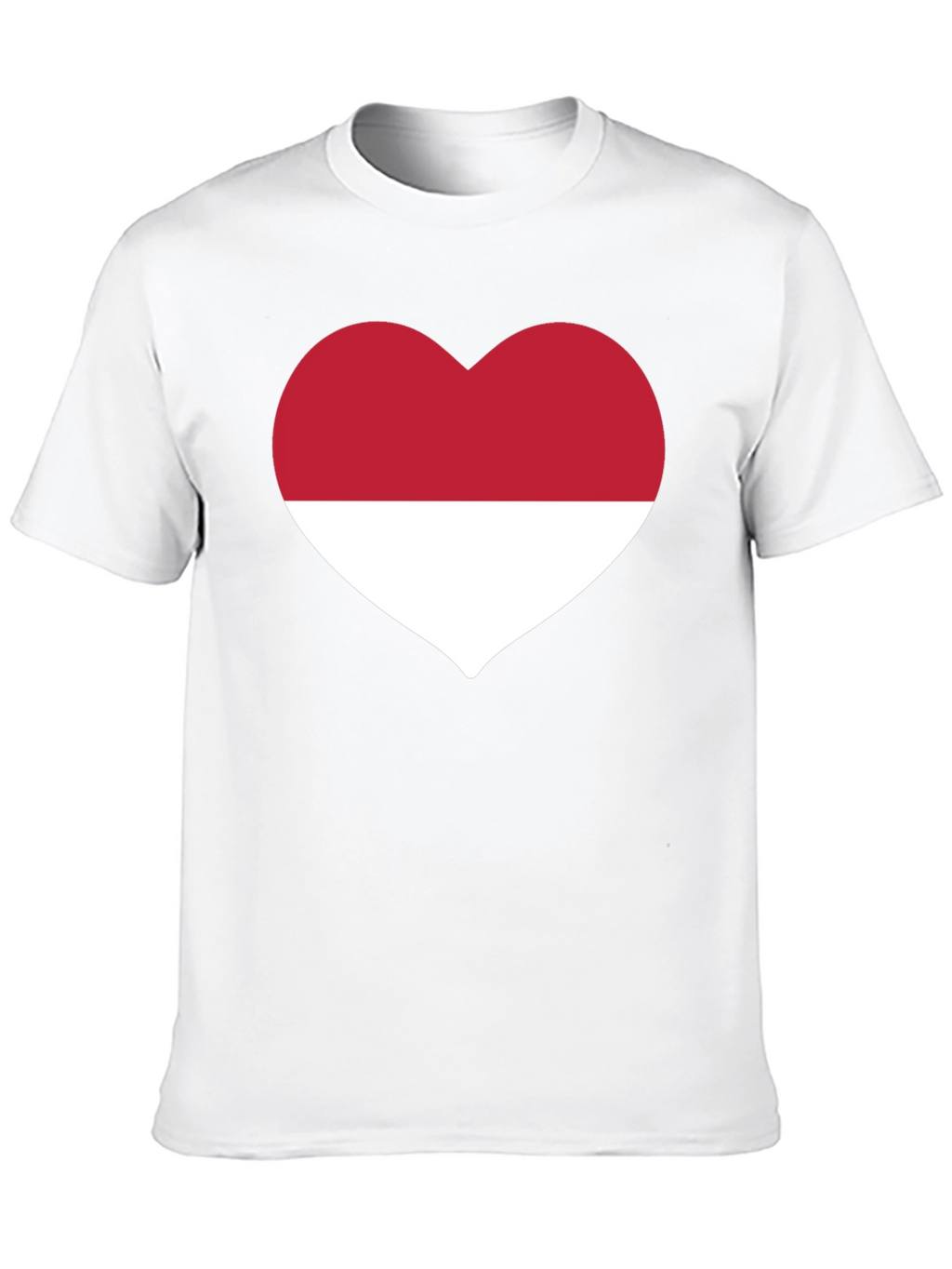 Indonesia Heart Flag Black T-Shirt