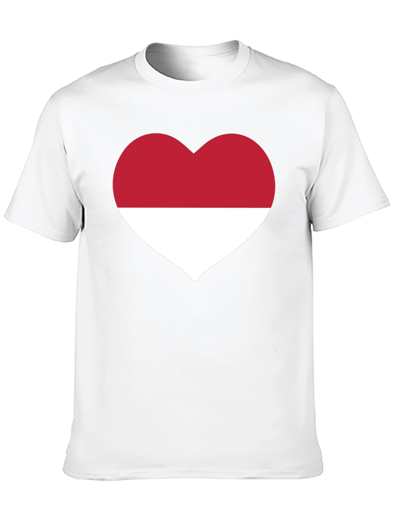 Indonesia Heart Flag Black T-Shirt