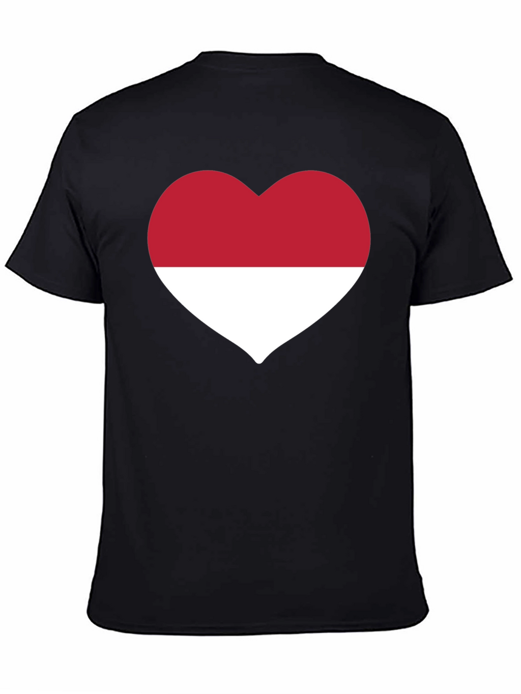 Indonesia Heart Flag Black T-Shirt