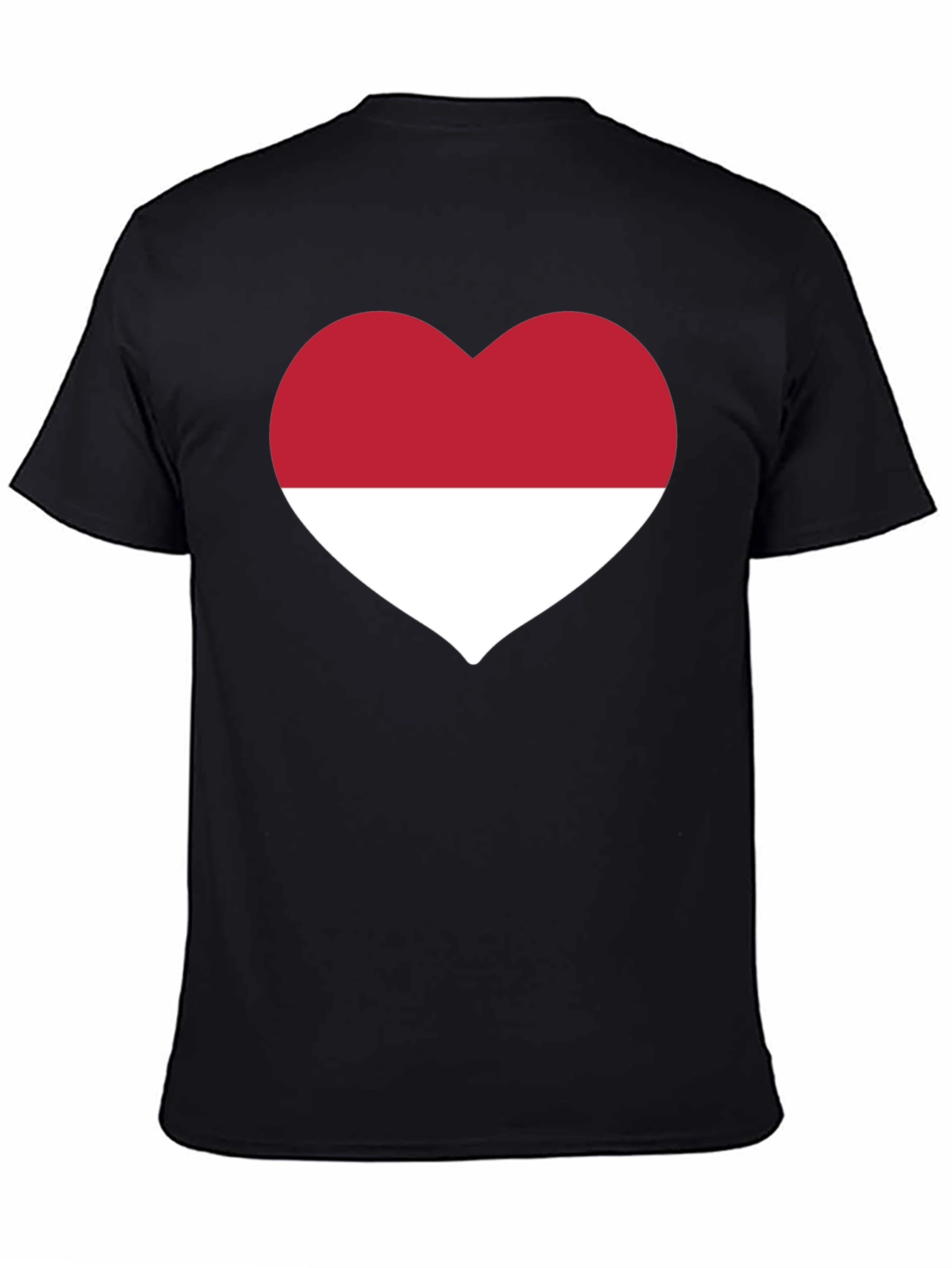 Indonesia Heart Flag Black T-Shirt