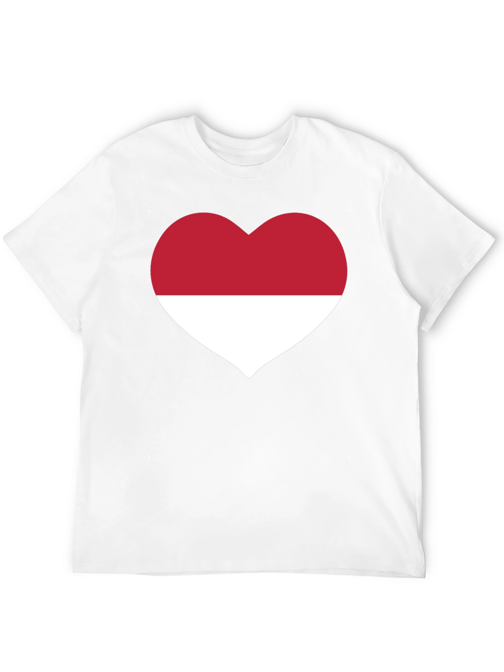 Indonesia Heart Flag Black T-Shirt