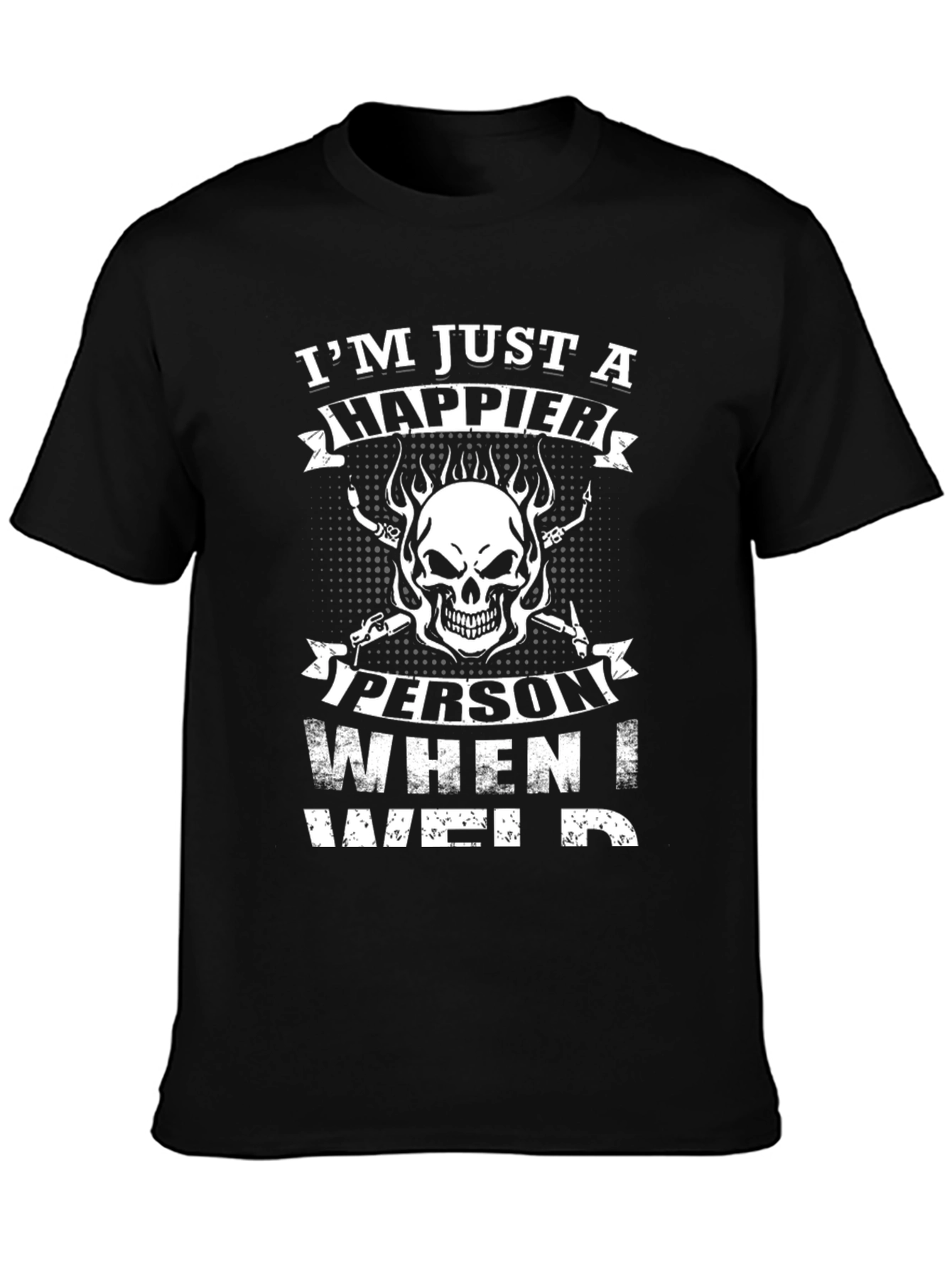 Happier Welder Black T-Shirt