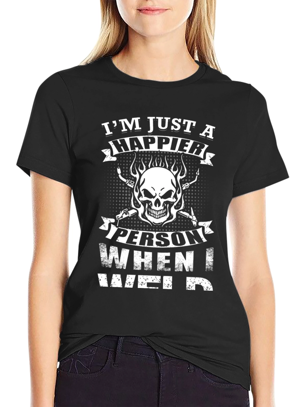 Happier Welder Black T-Shirt