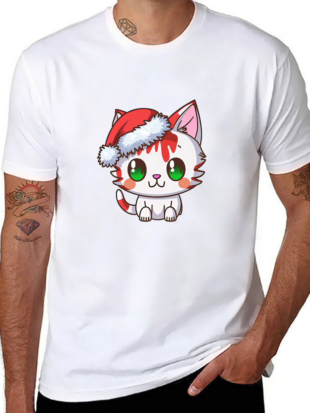 Christmas Cat T-Shirt - Holiday Tee