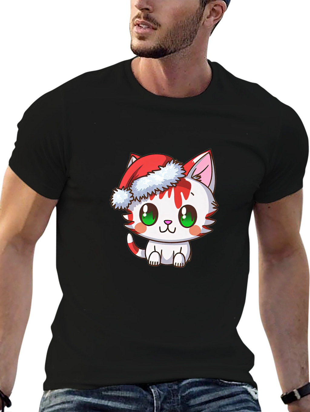 Christmas Cat T-Shirt - Holiday Tee