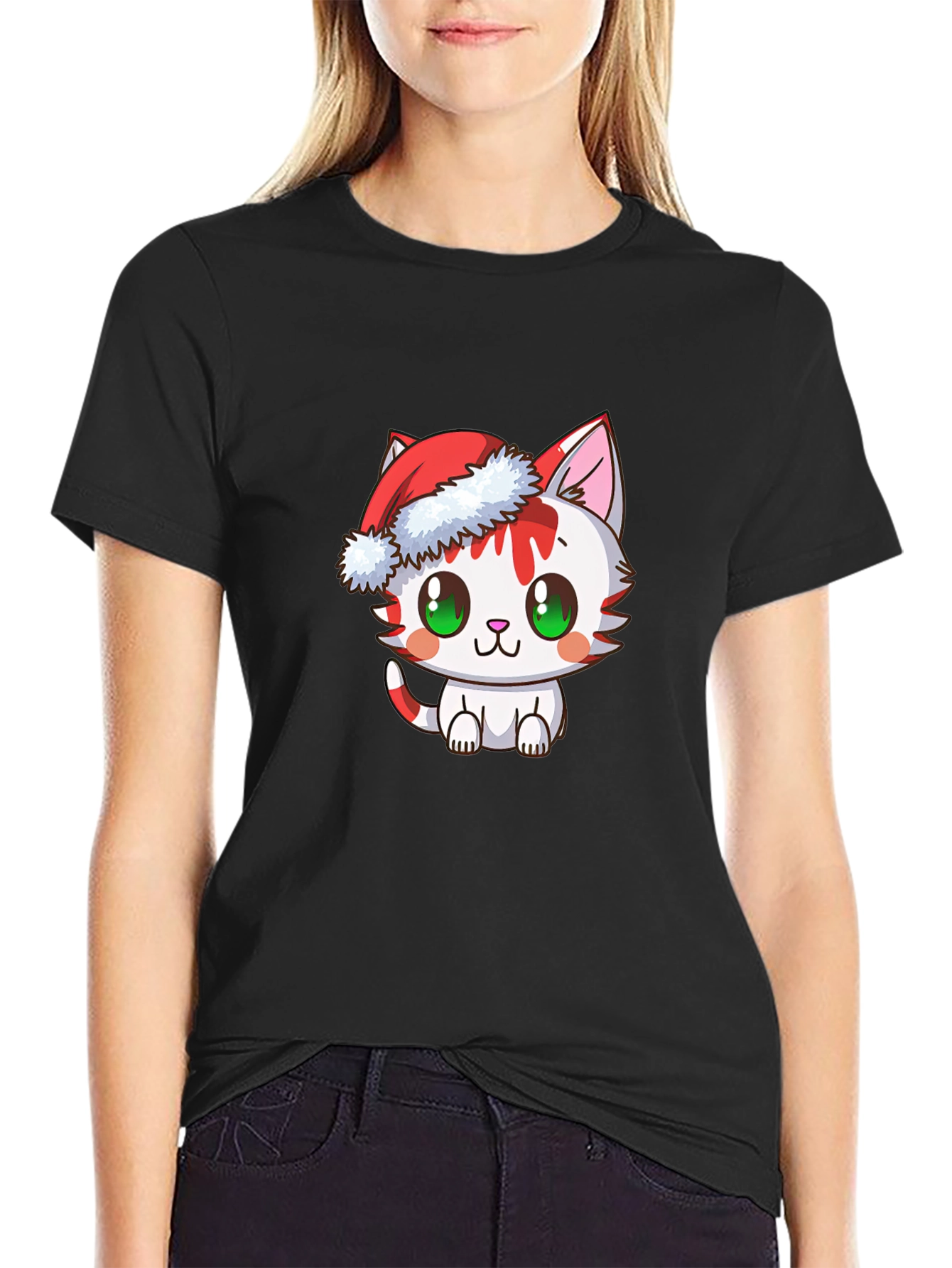 Christmas Cat T-Shirt - Holiday Tee