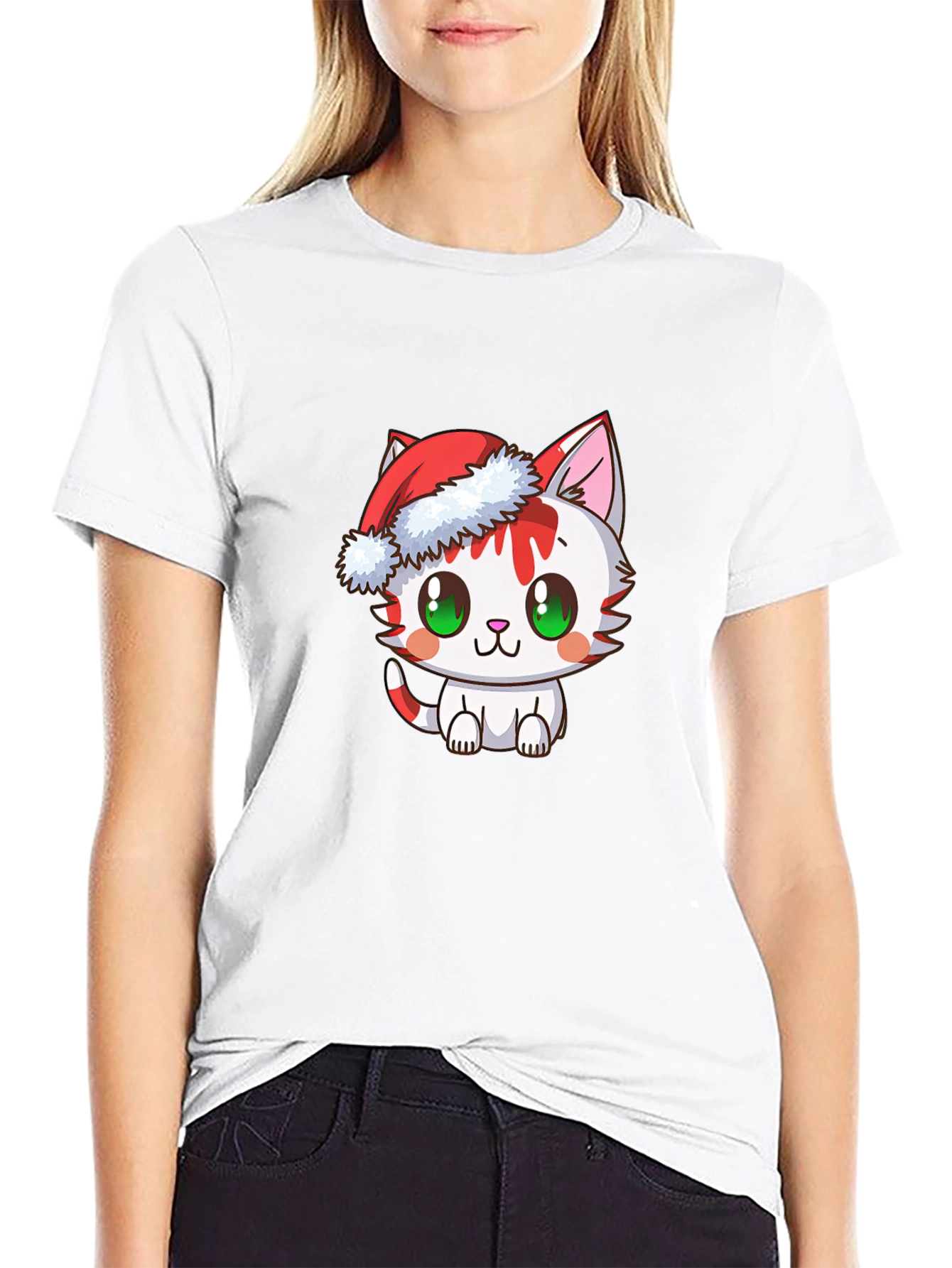 Christmas Cat T-Shirt - Holiday Tee
