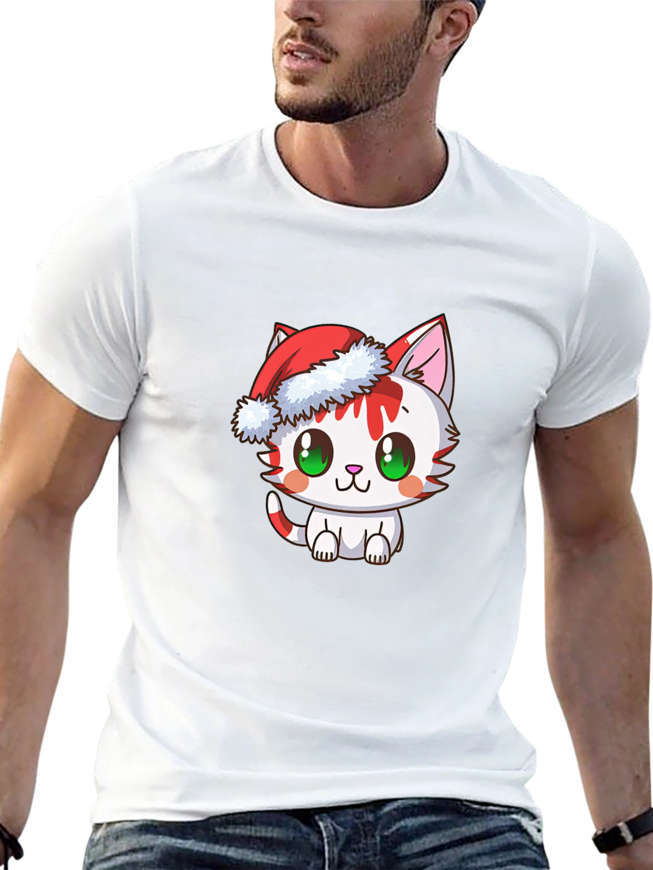 Christmas Cat T-Shirt - Holiday Tee