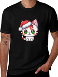 Christmas Cat T-Shirt - Holiday Tee