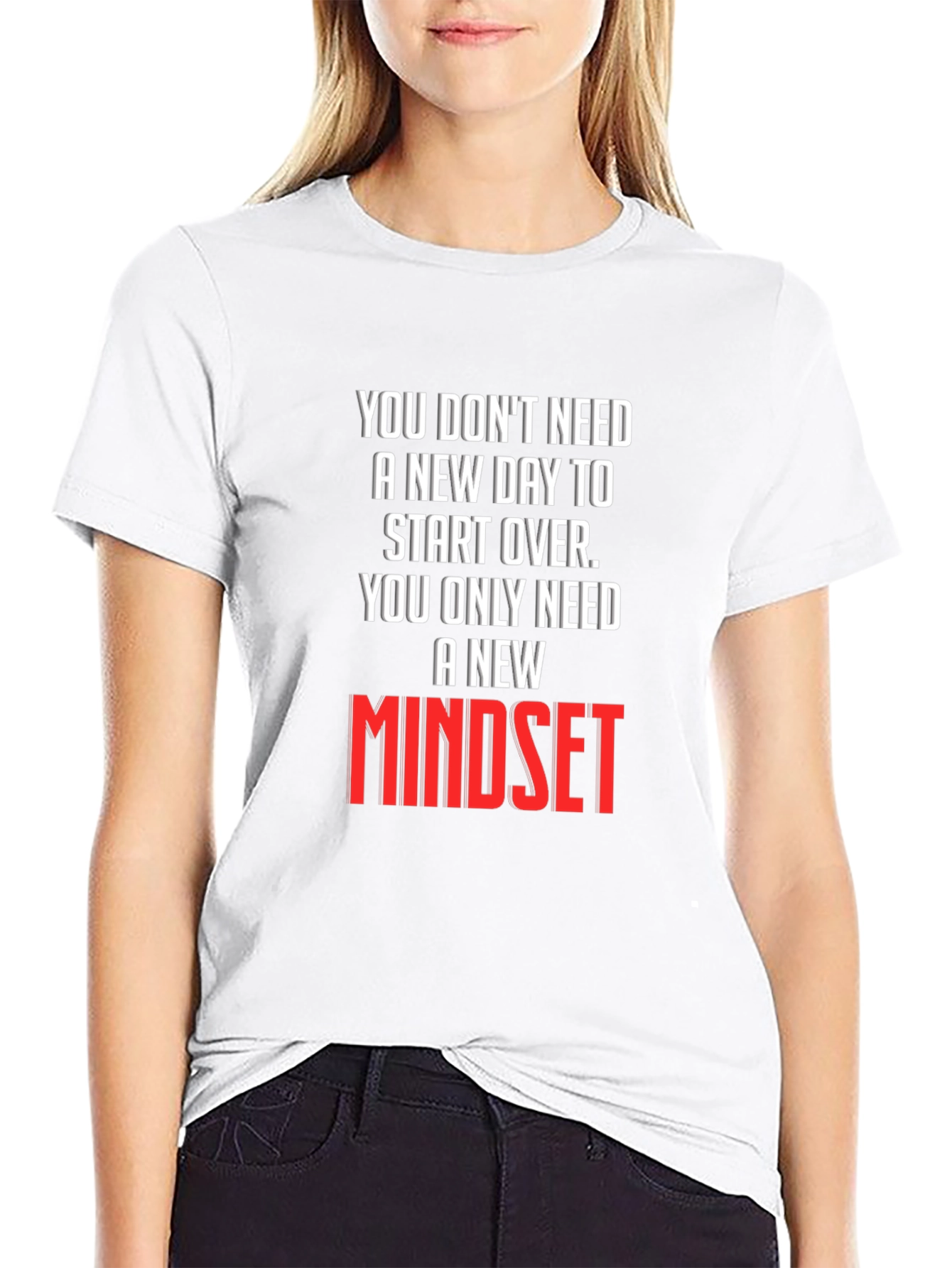 New Mindset Graphic Tee - Inspirational T-Shirt
