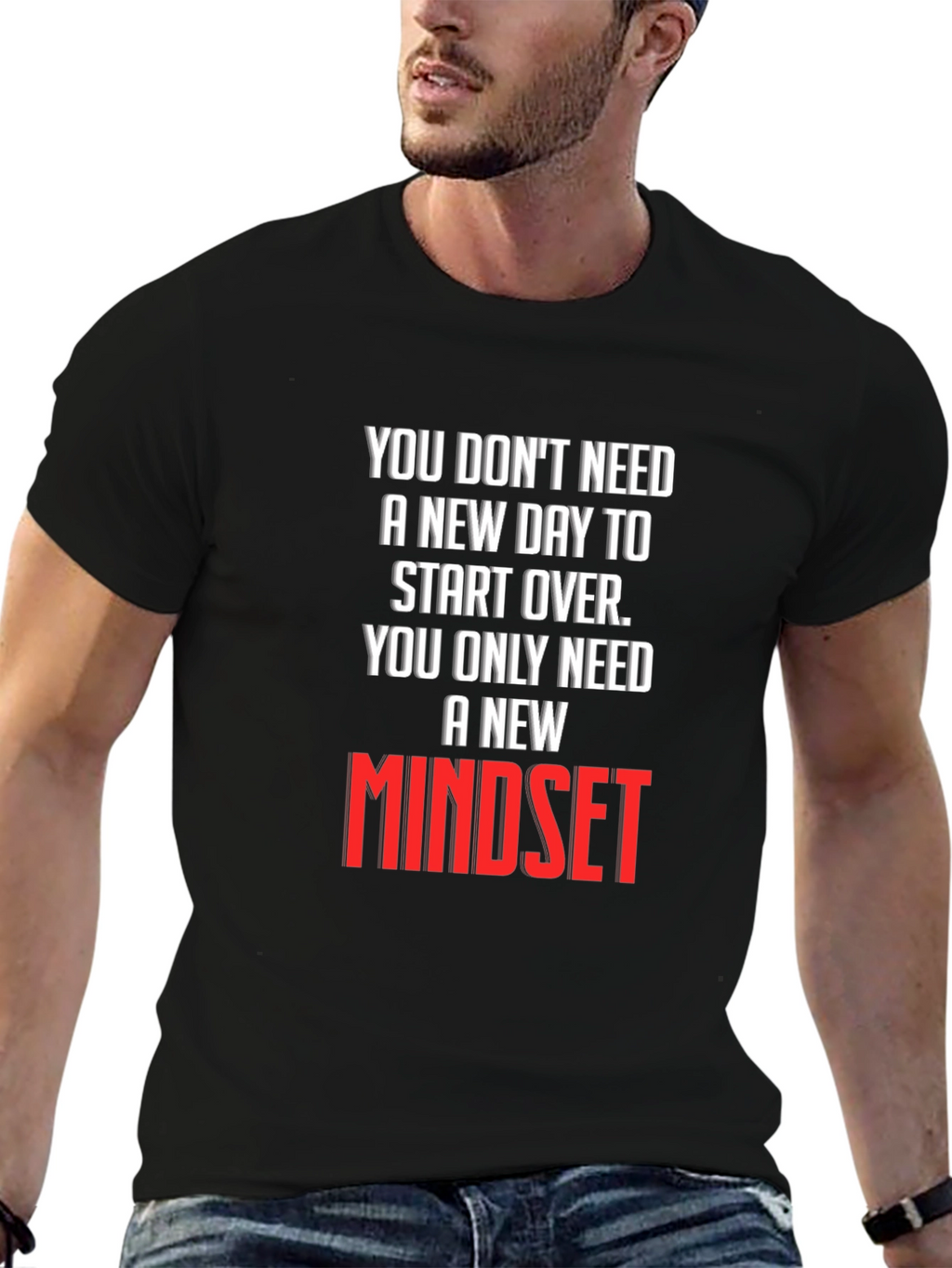 New Mindset Graphic Tee - Inspirational T-Shirt