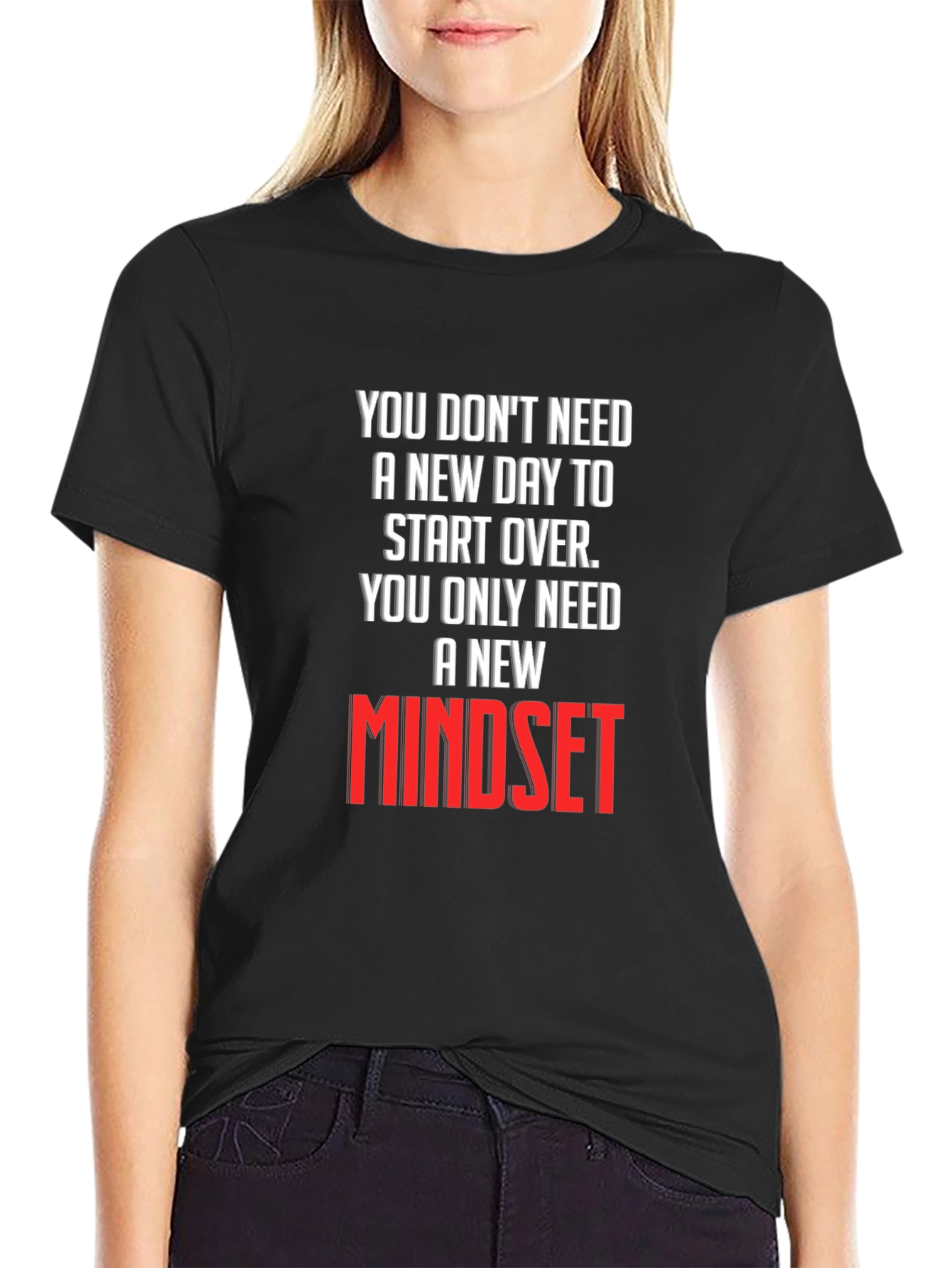 New Mindset Graphic Tee - Inspirational T-Shirt
