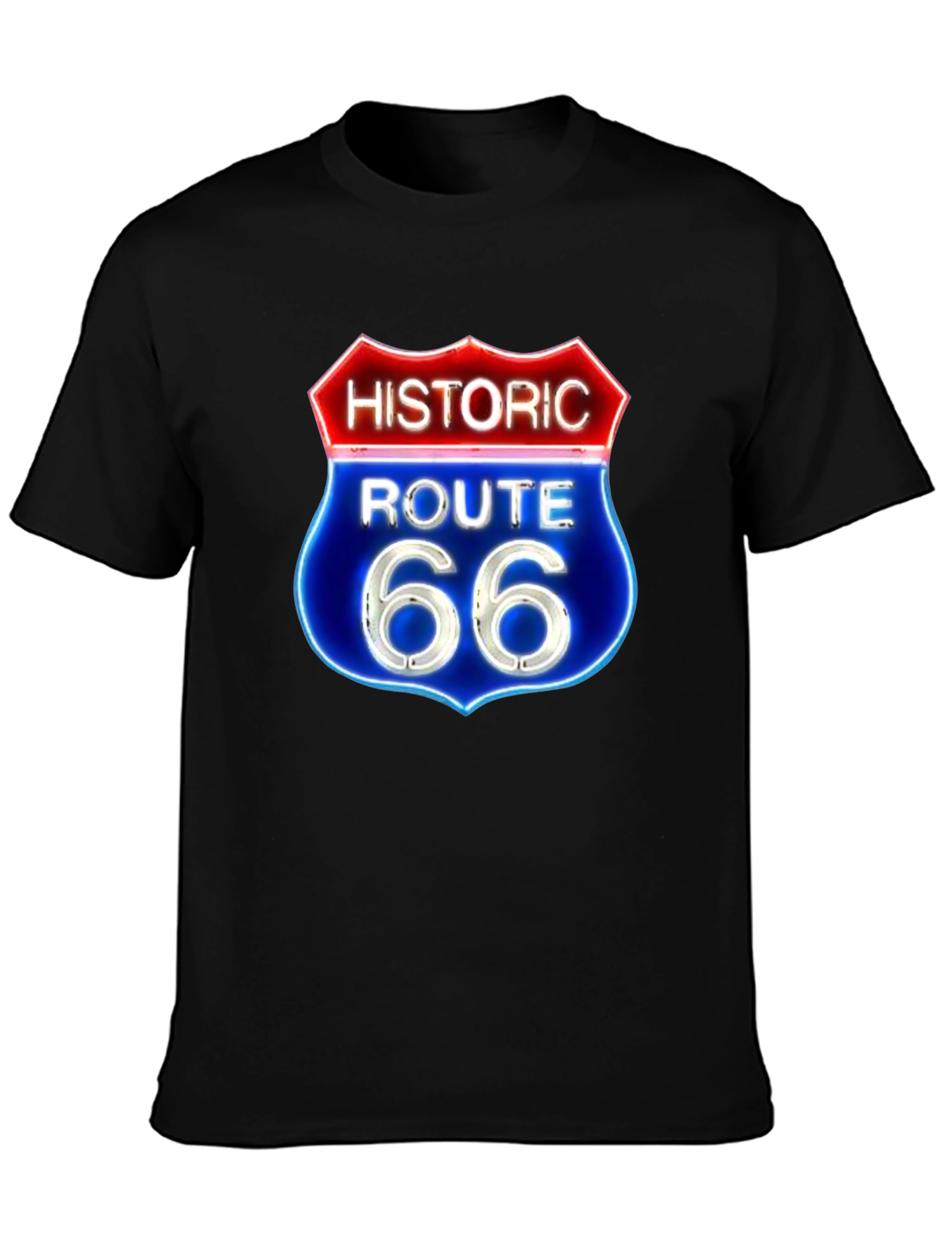 Historic Route 66 Graphic Tee - Black
