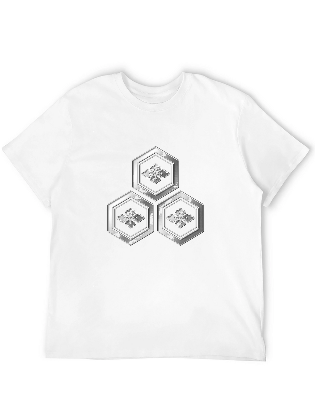 Geometric Floral Hexagon Graphic T-Shirt