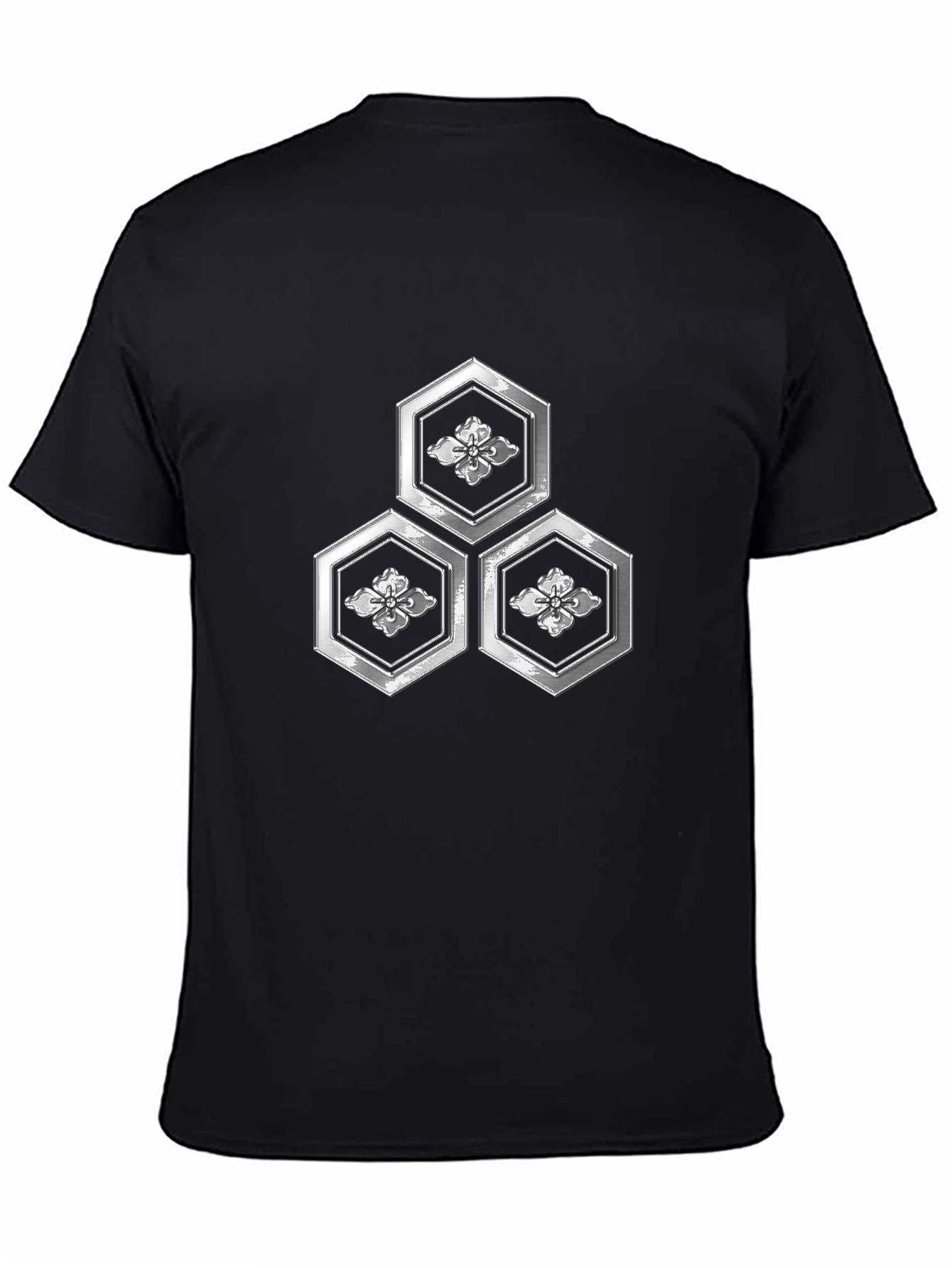 Geometric Floral Hexagon Graphic T-Shirt