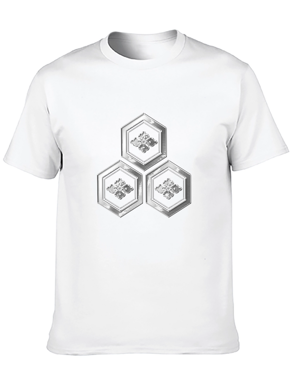 Geometric Floral Hexagon Graphic T-Shirt