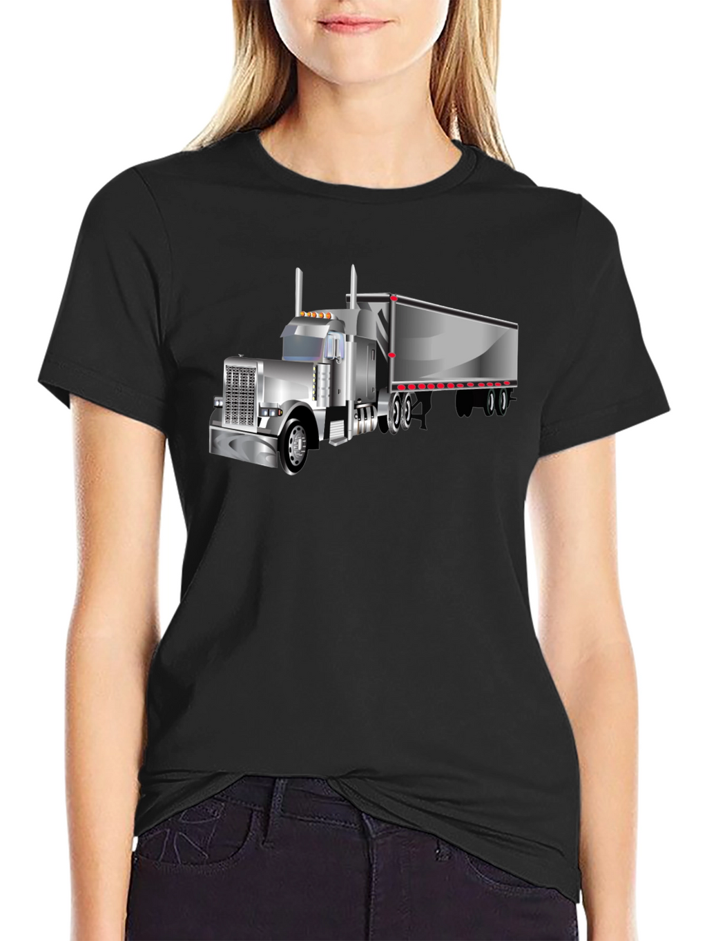 Truck Graphic T-Shirt - Black - Mens