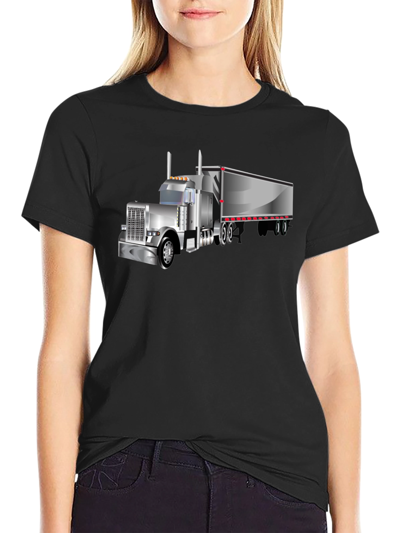 Truck Graphic T-Shirt - Black - Mens