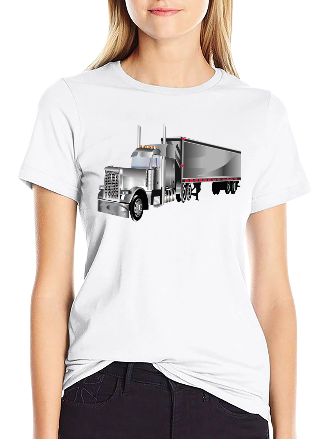 Truck Graphic T-Shirt - Black - Mens