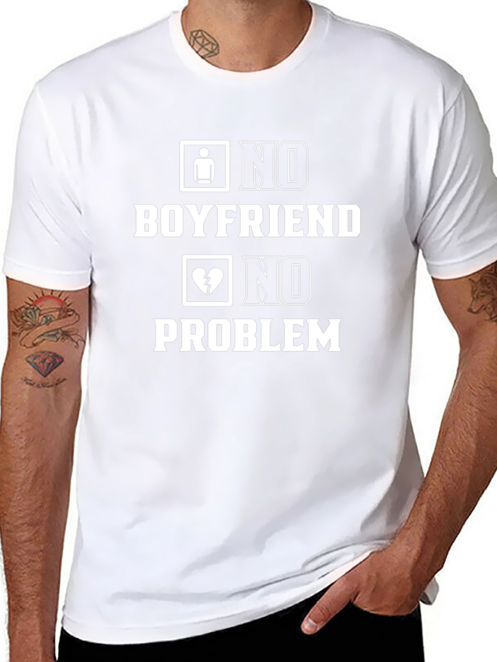 No Boyfriend No Problem Graphic T-Shirt
