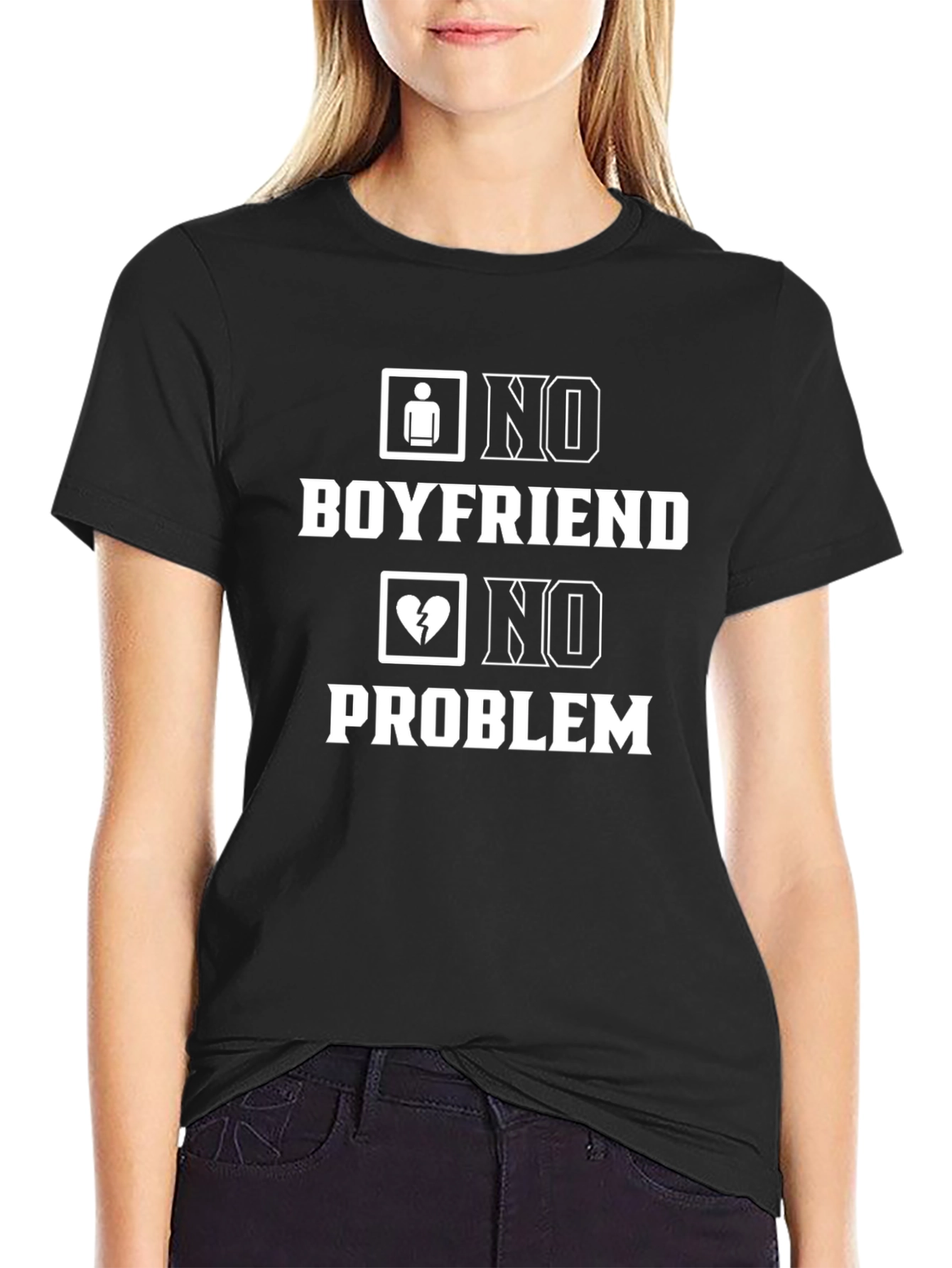 No Boyfriend No Problem Graphic T-Shirt