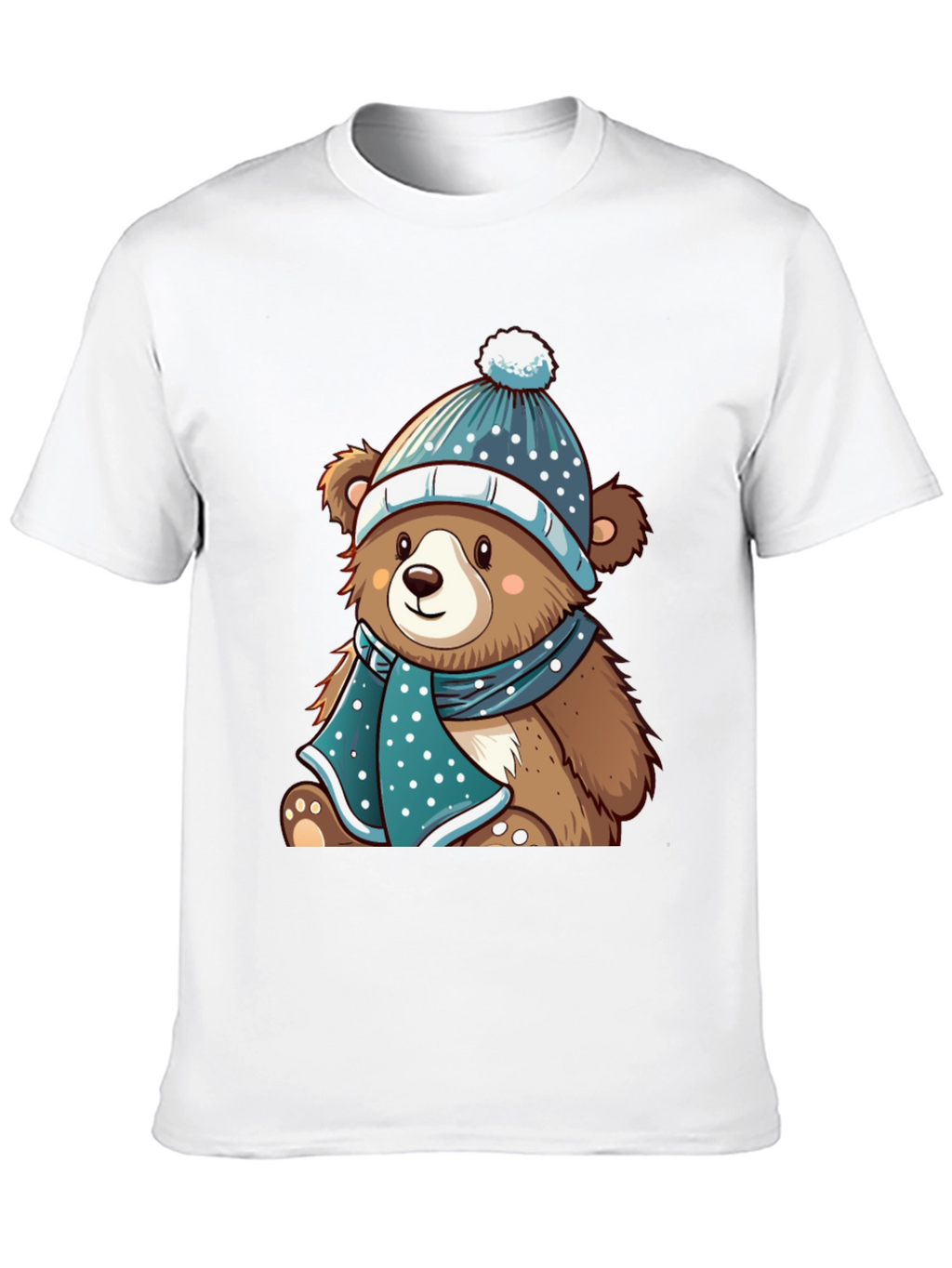Cute Bear with Winter Hat T-Shirt