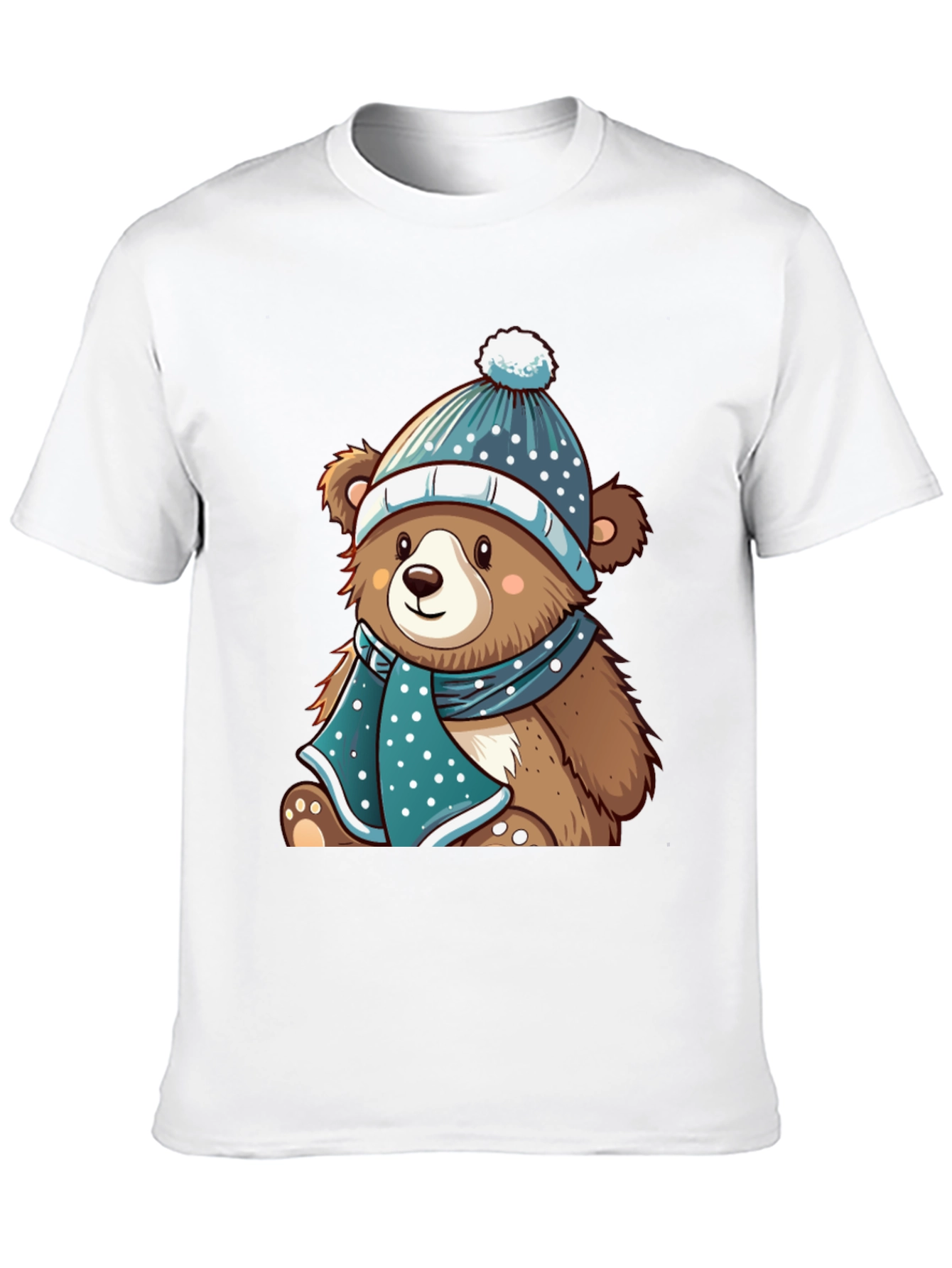 Cute Bear with Winter Hat T-Shirt