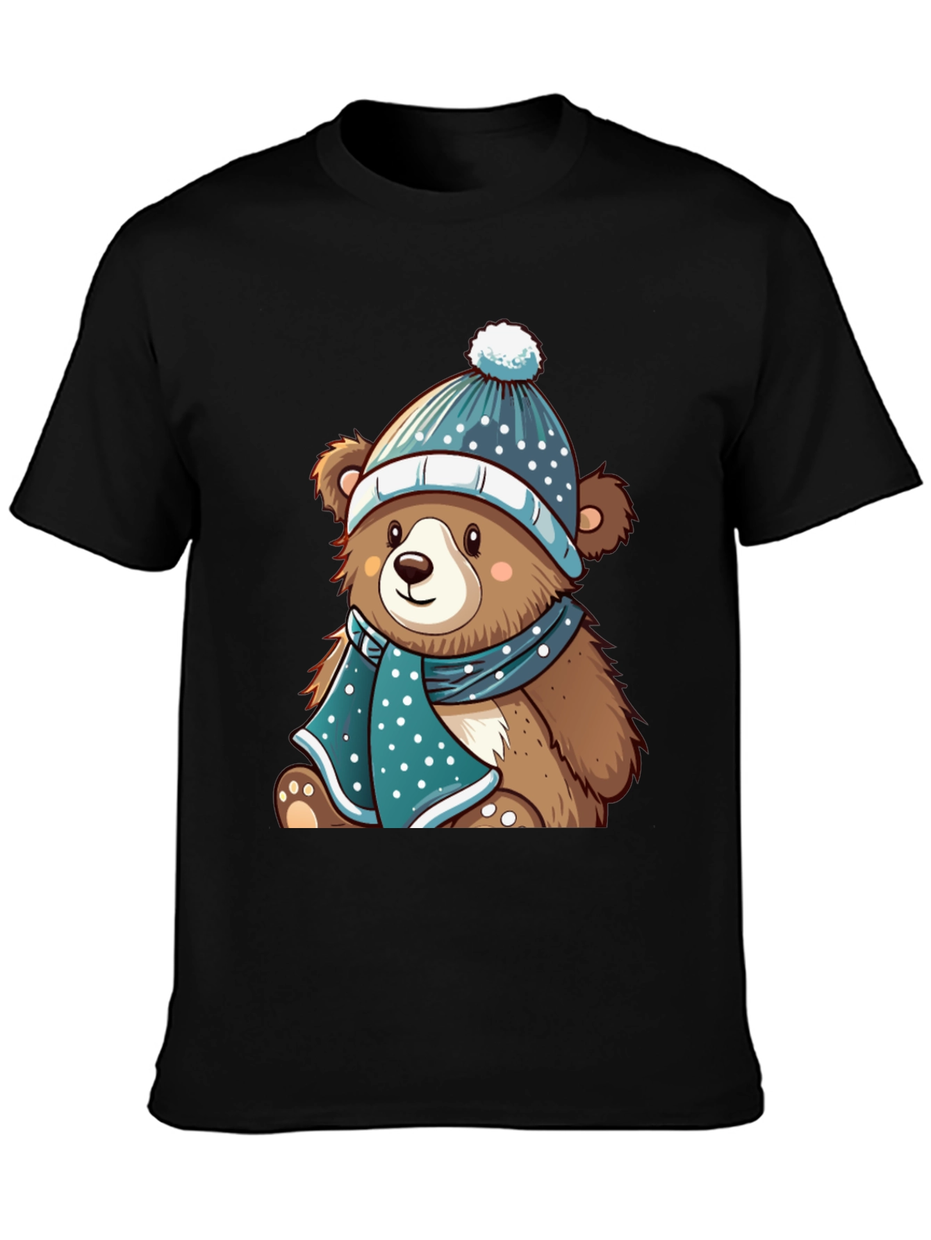 Cute Bear with Winter Hat T-Shirt