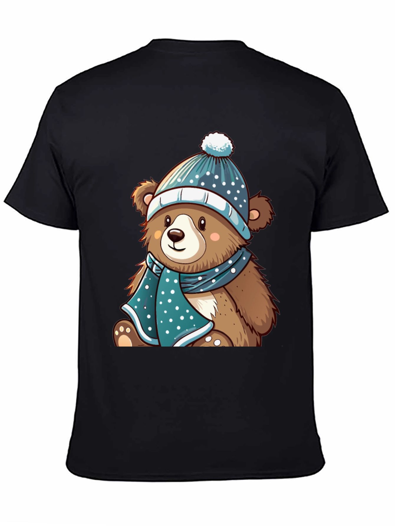 Cute Bear with Winter Hat T-Shirt