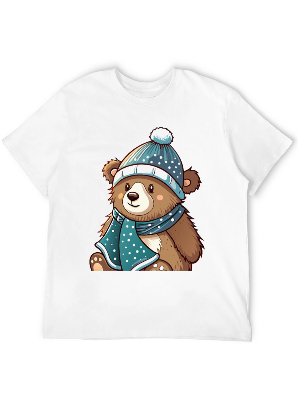 Cute Bear with Winter Hat T-Shirt