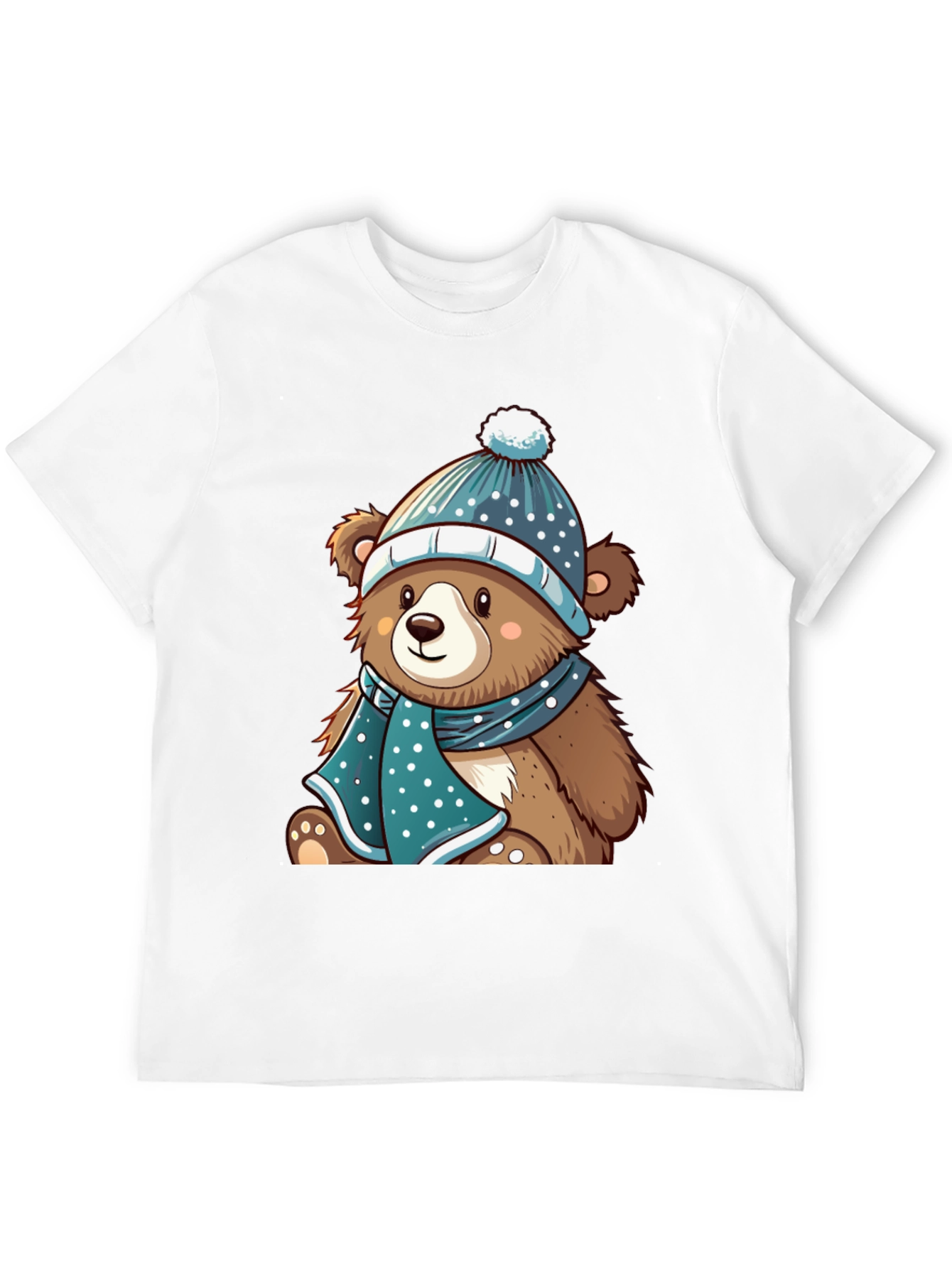 Cute Bear with Winter Hat T-Shirt