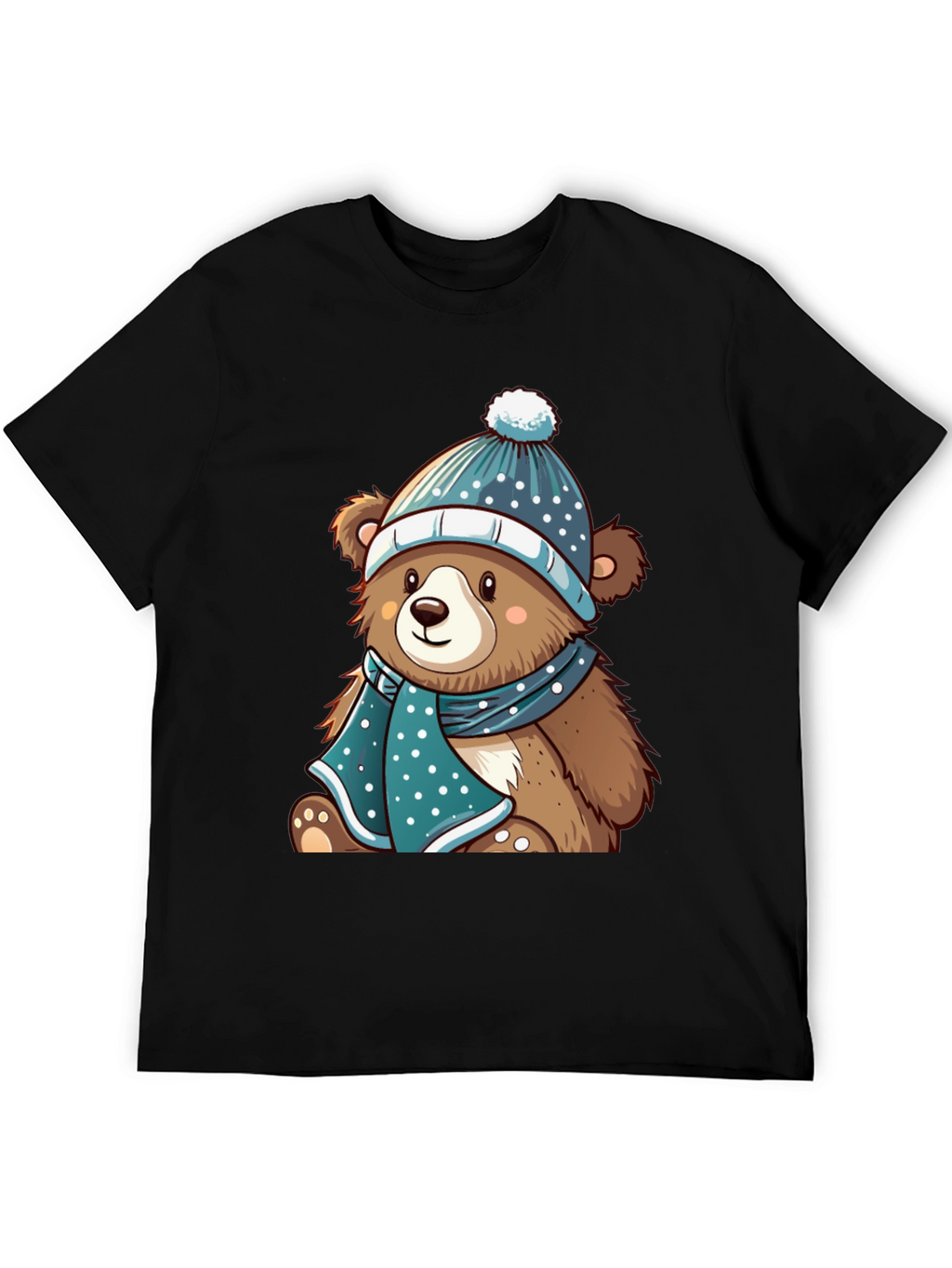 Cute Bear with Winter Hat T-Shirt