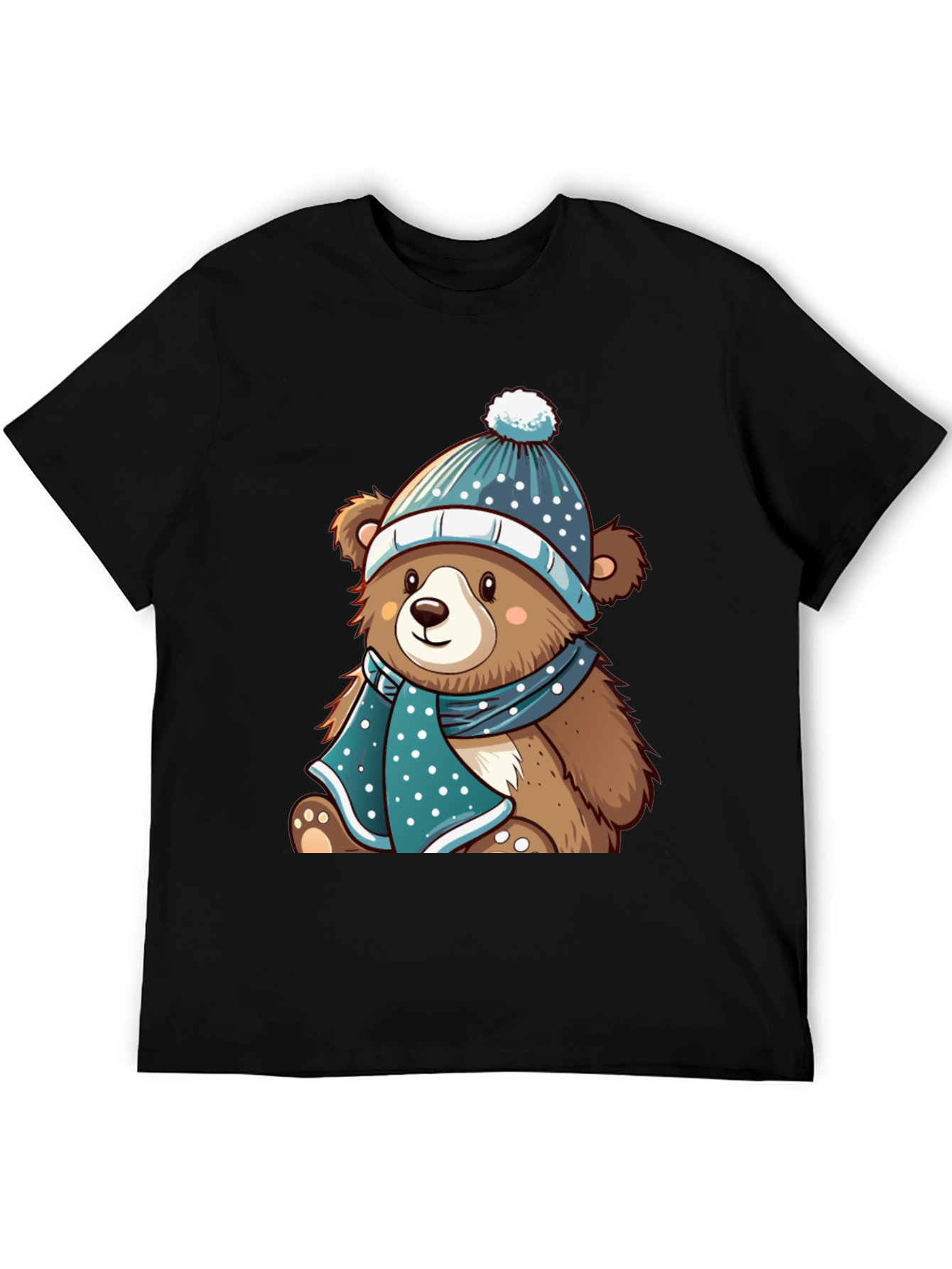 Cute Bear with Winter Hat T-Shirt
