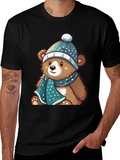 Cute Bear with Winter Hat T-Shirt