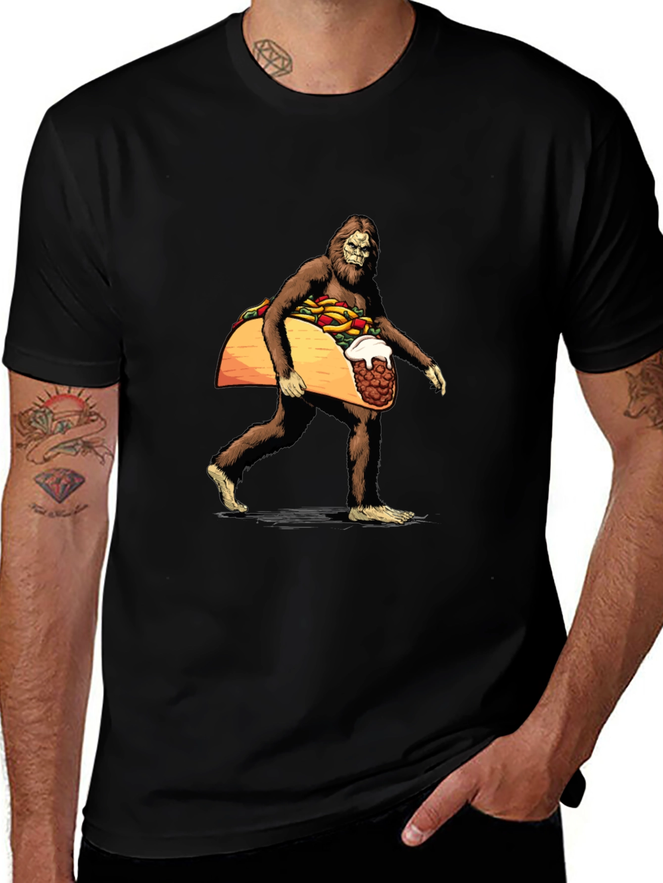 Sasquatch Taco Funny T-Shirt