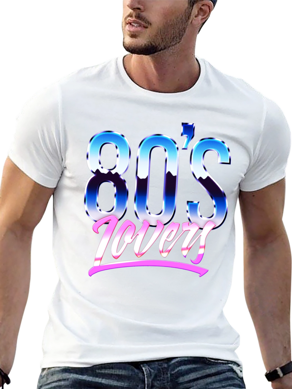 Retro 80s Lovers Graphic T-Shirt