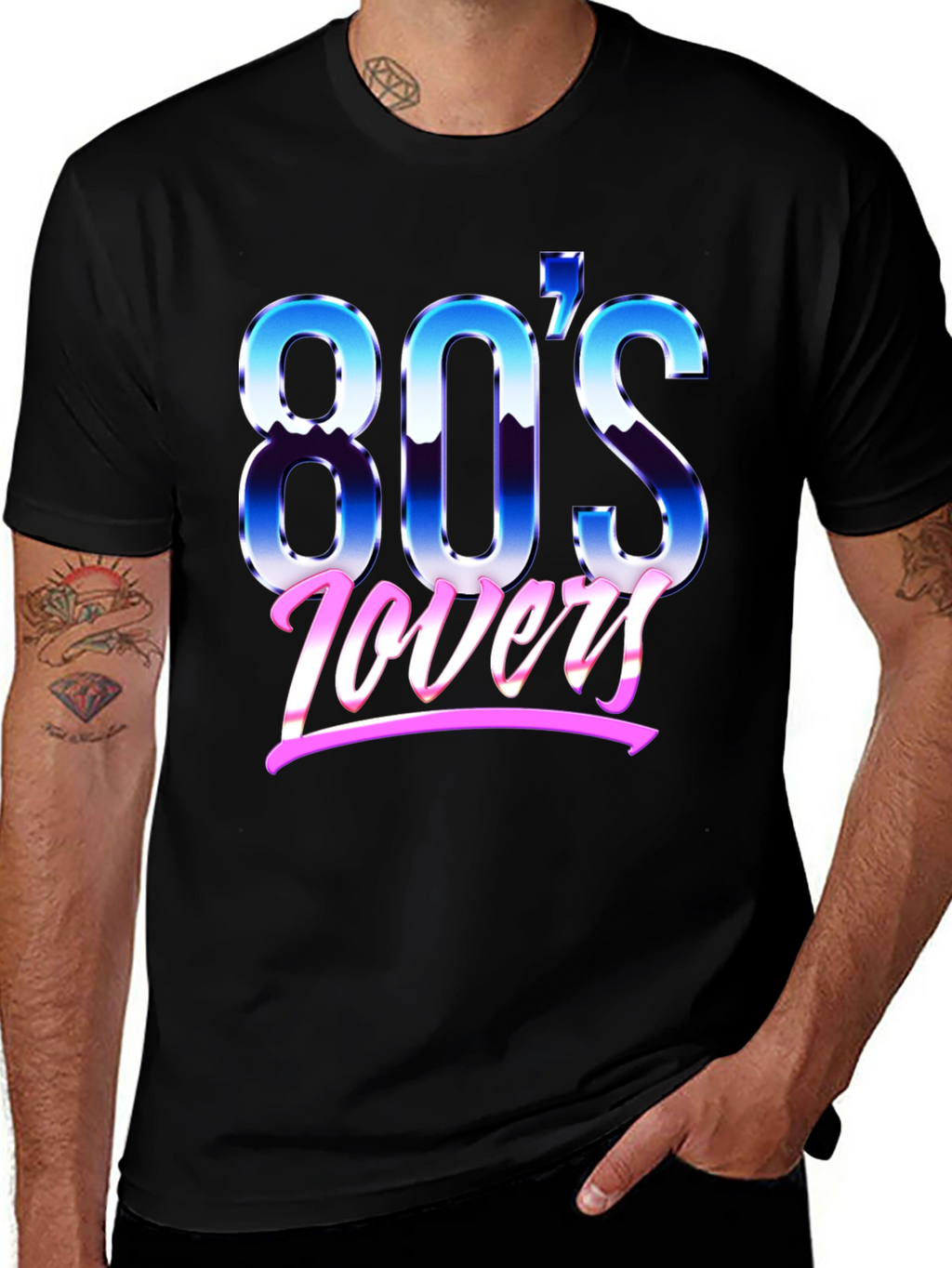 Retro 80s Lovers Graphic T-Shirt