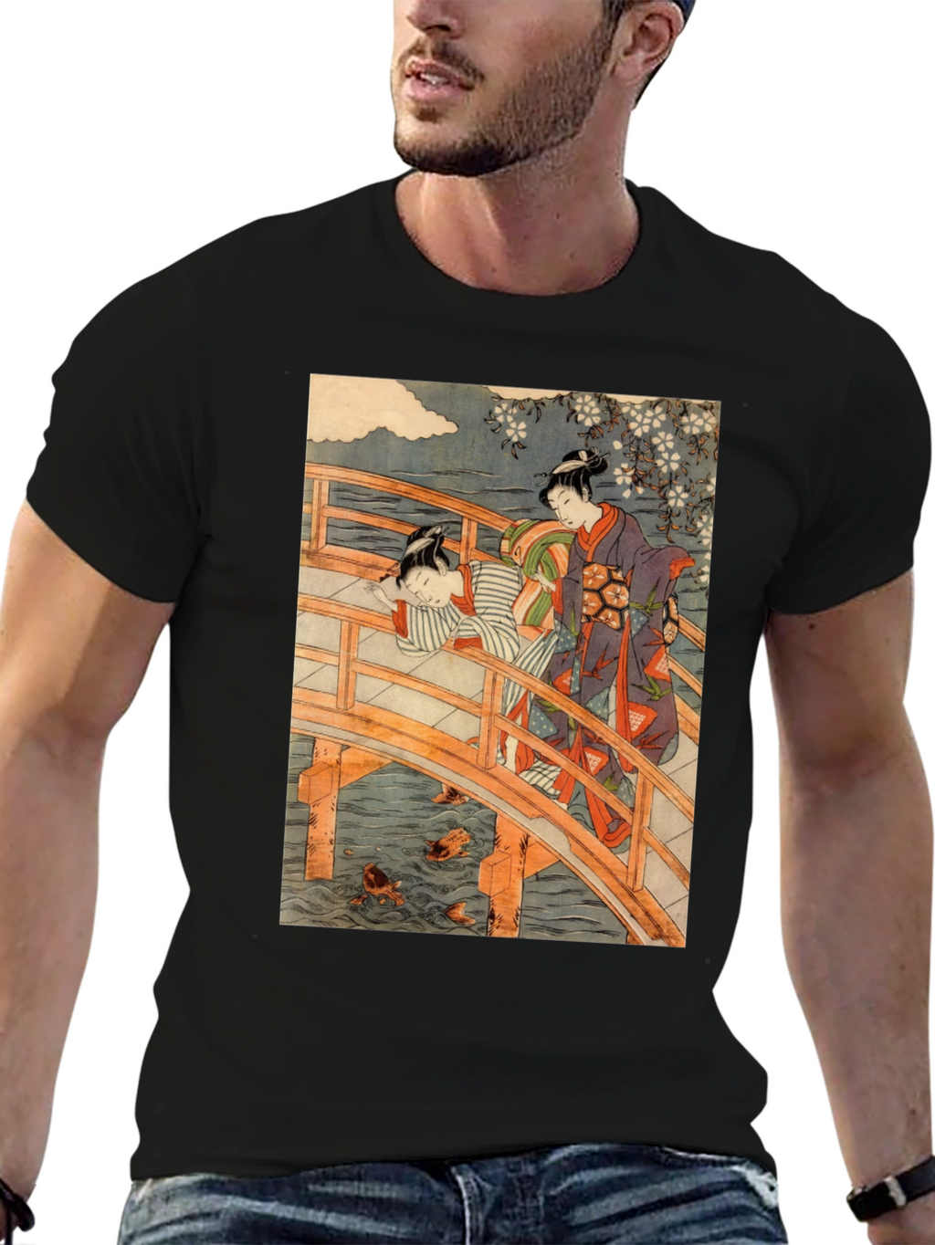 Ukiyo-e Bridge T-Shirt - Japanese Art Tee