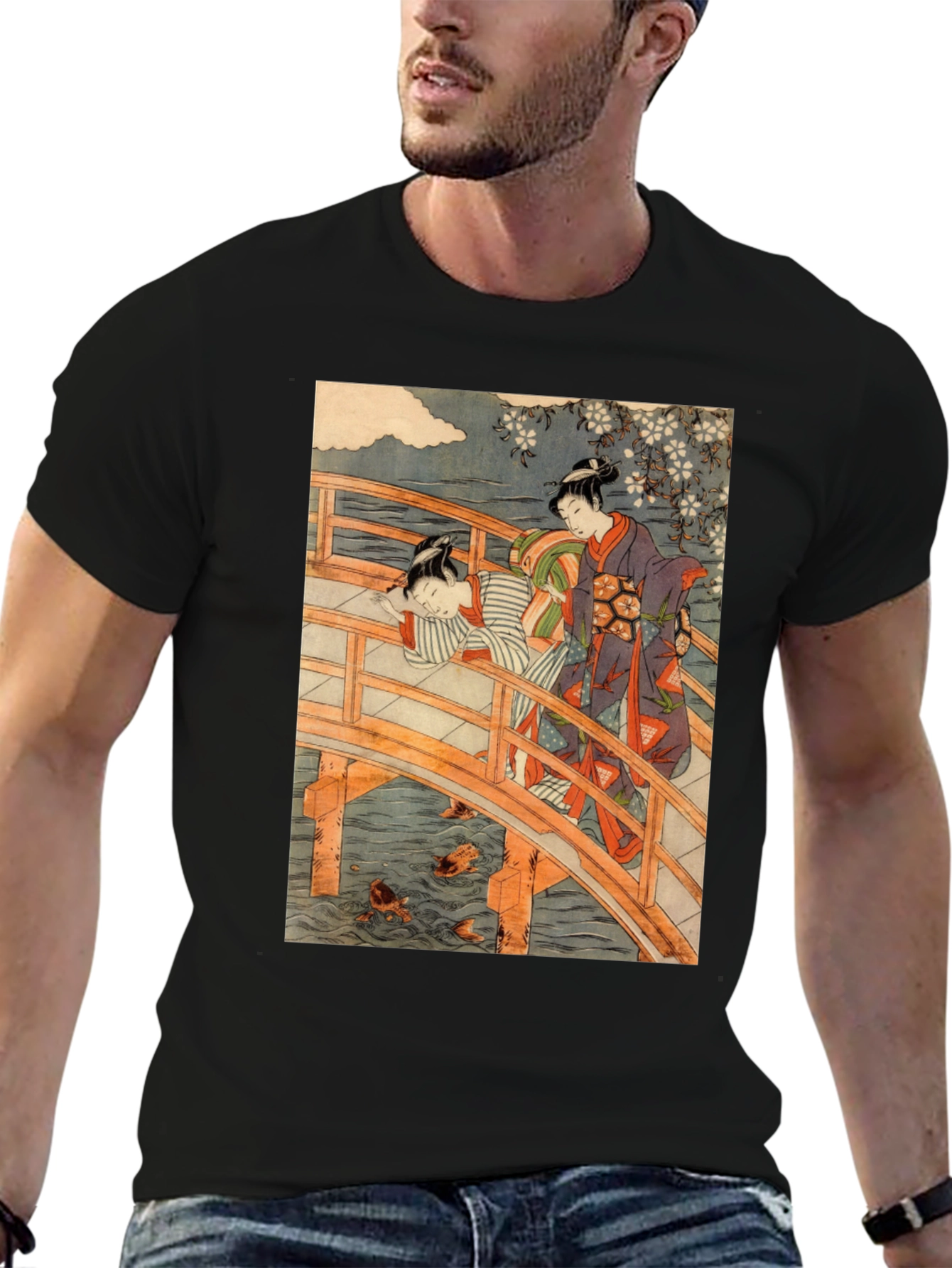 Ukiyo-e Bridge T-Shirt - Japanese Art Tee