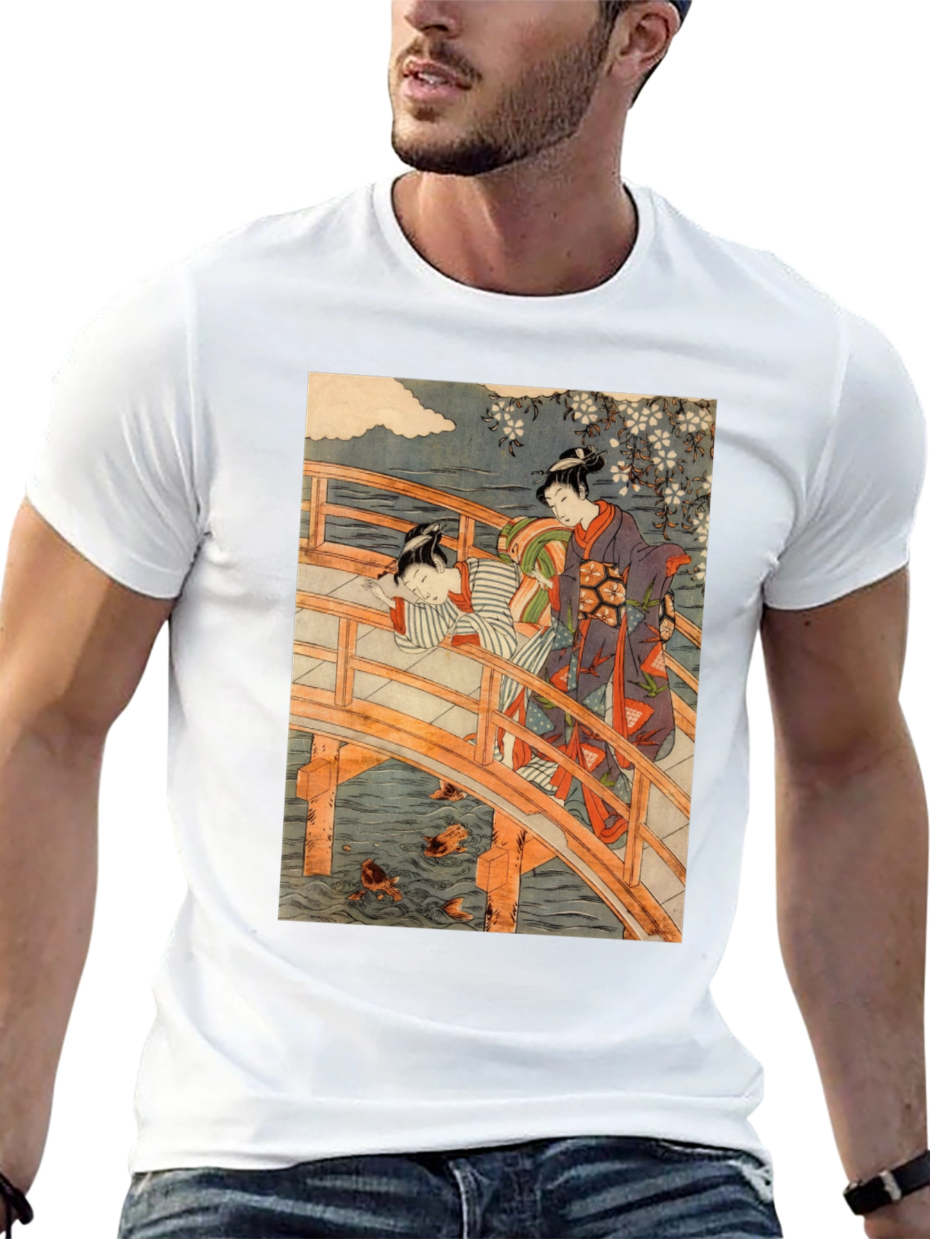 Ukiyo-e Bridge T-Shirt - Japanese Art Tee