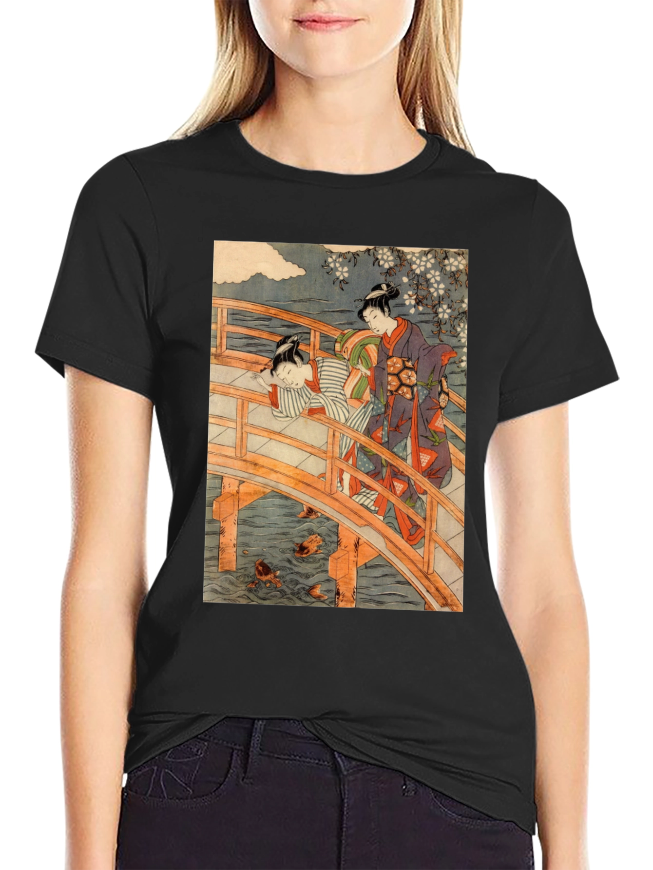 Ukiyo-e Bridge T-Shirt - Japanese Art Tee