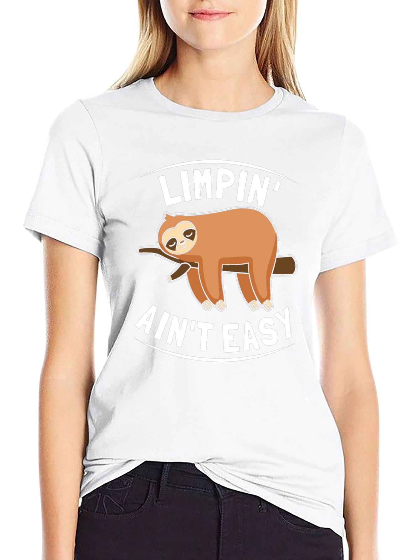 Limpin Aint Easy Sloth Graphic T-Shirt