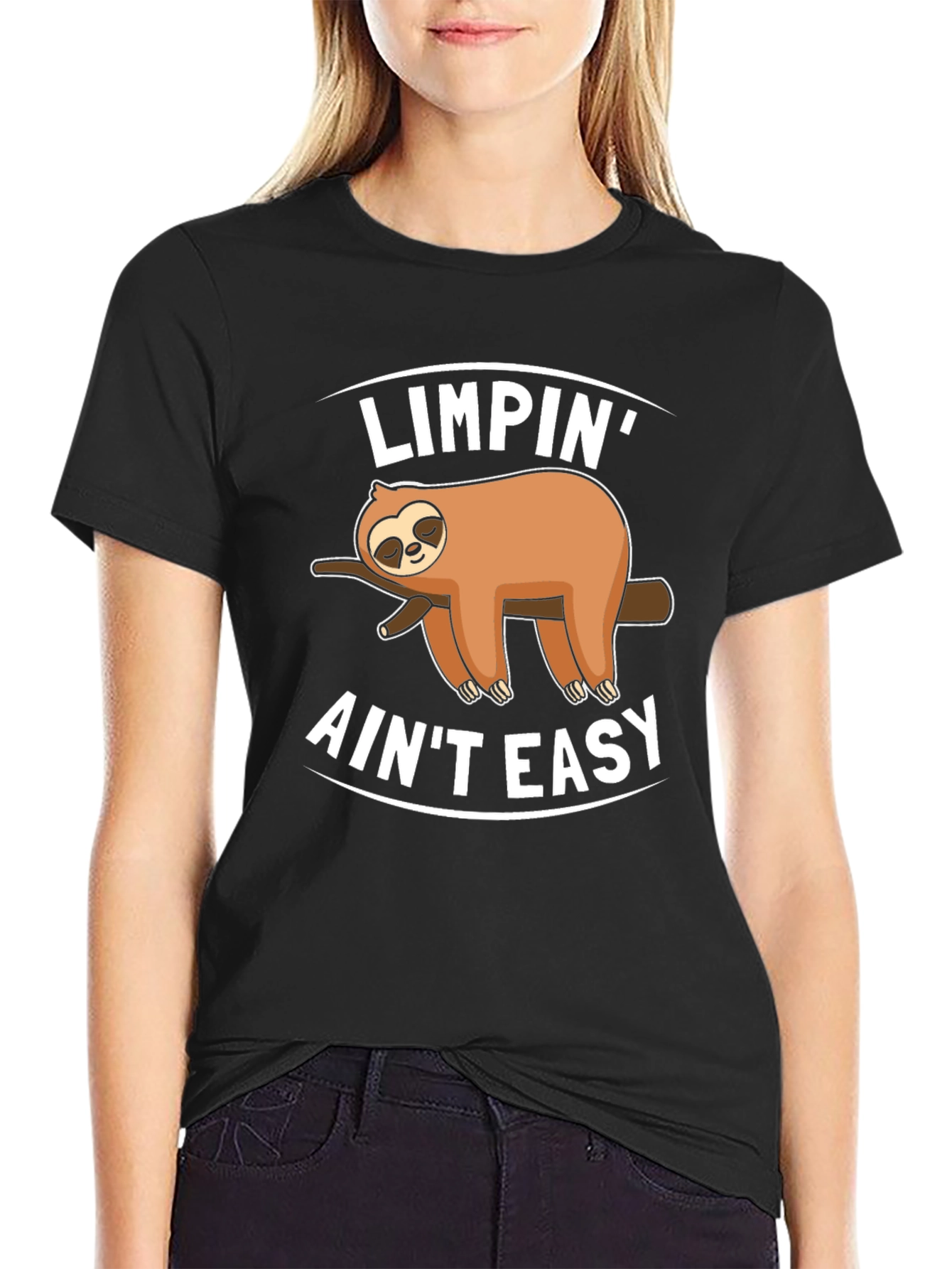 Limpin Aint Easy Sloth Graphic T-Shirt